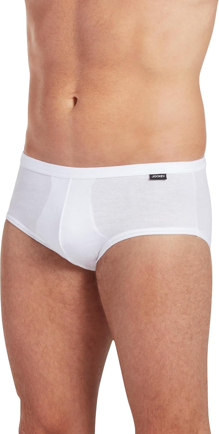 Jockey Elance Poco Brief- 6 Pack - 100% Cotton Underwear for Men