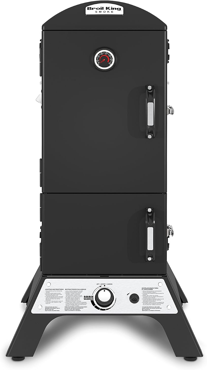 Broil King 923610 Vertical Charcoal Cabinet Smoker, Black