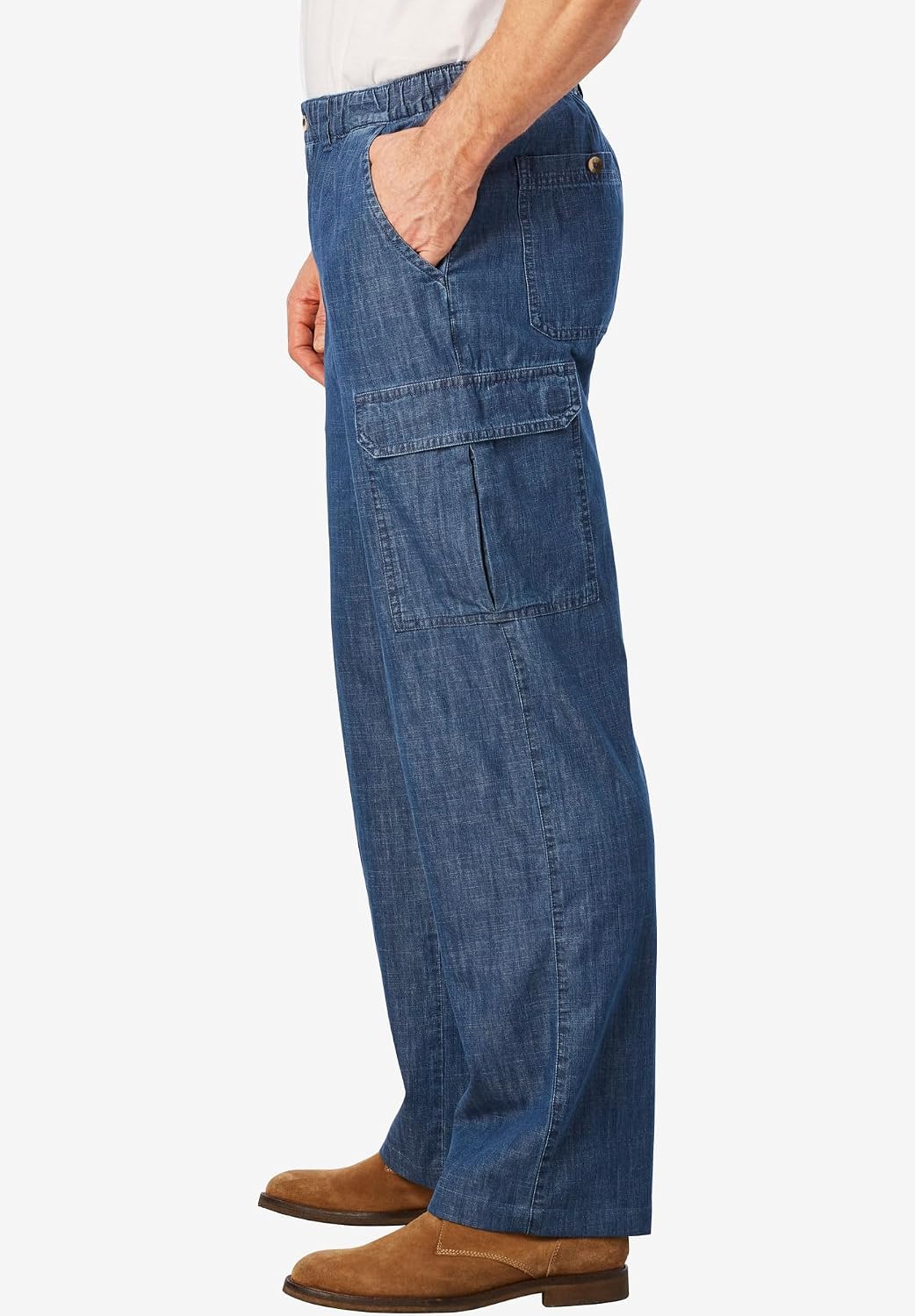 KingSize Knockarounds Full-Elastic Waist Cargo Pants
