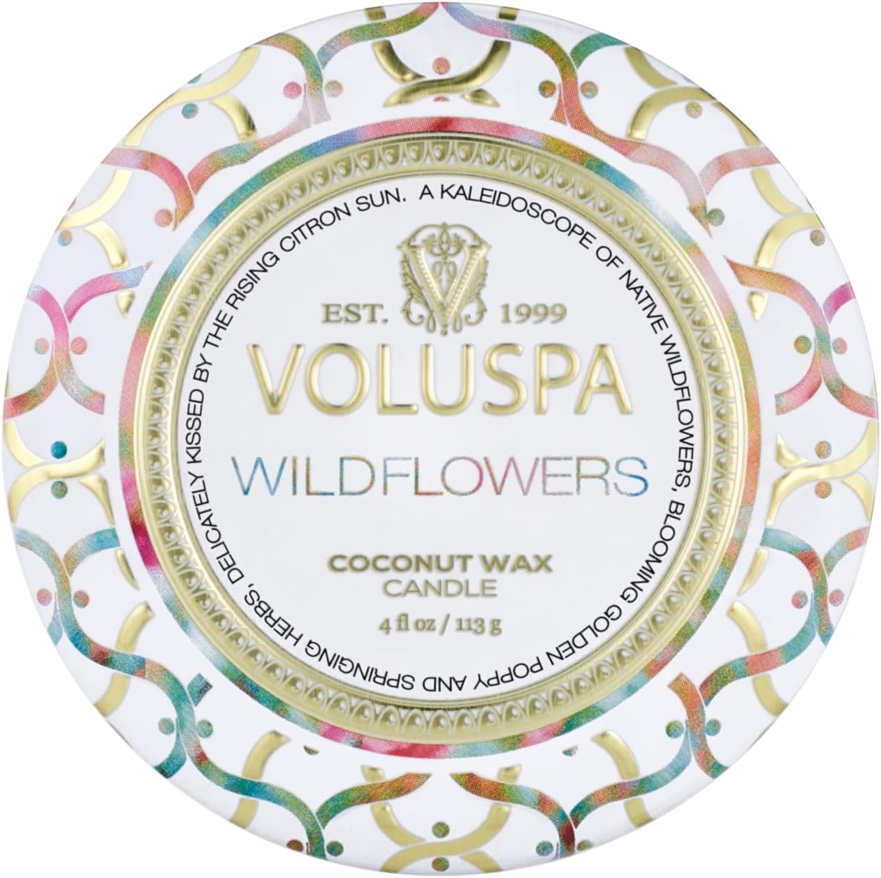 Voluspa Baltic Amber Candle | Mini Tin | 4 Oz. | 25 Hour Burn Time | Coconut Wax for a Cleaner Burn