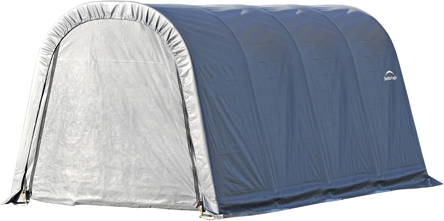 ShelterLogic 77813 Grey 10'x12'x8' Round Style Shelter