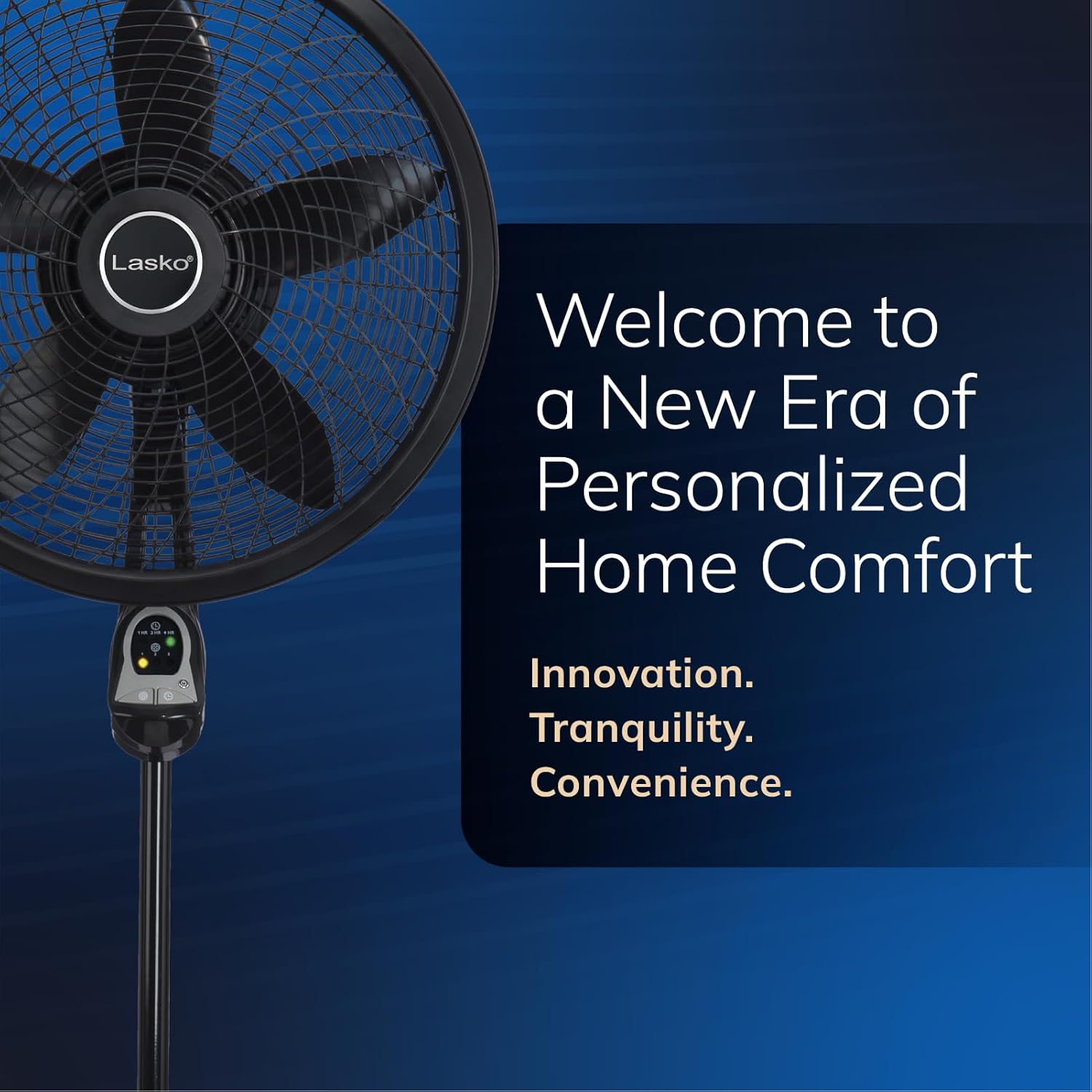 Lasko Cyclone Oscillating Pedestal Fan - Adjustable to 54" - 1843 - Black | Remote Control, Cooling Standing Fan for Bedroom, Living Room