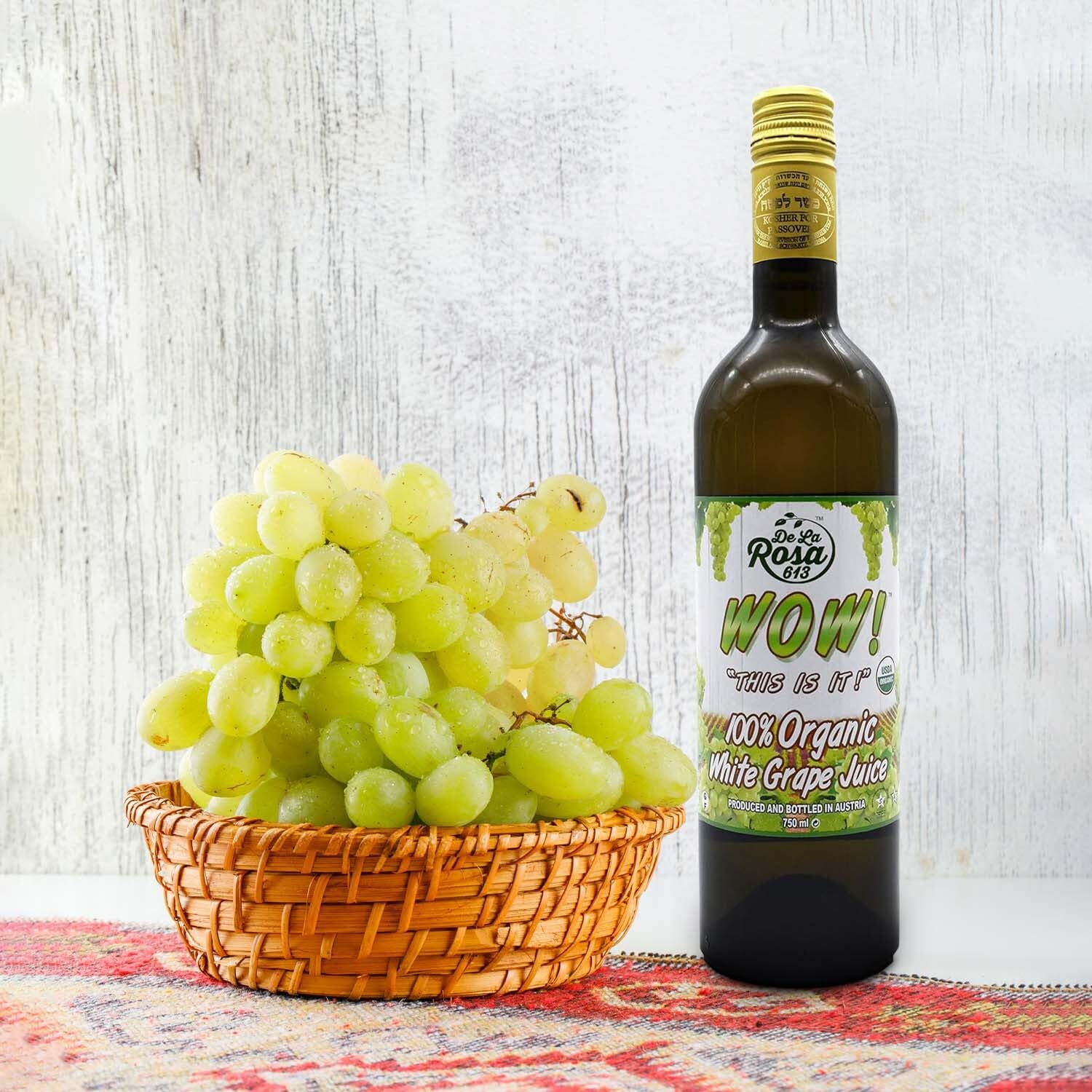 De La Rosa Organic Austrian Kosher Red Grape Juice (25.4 oz - 2pack)