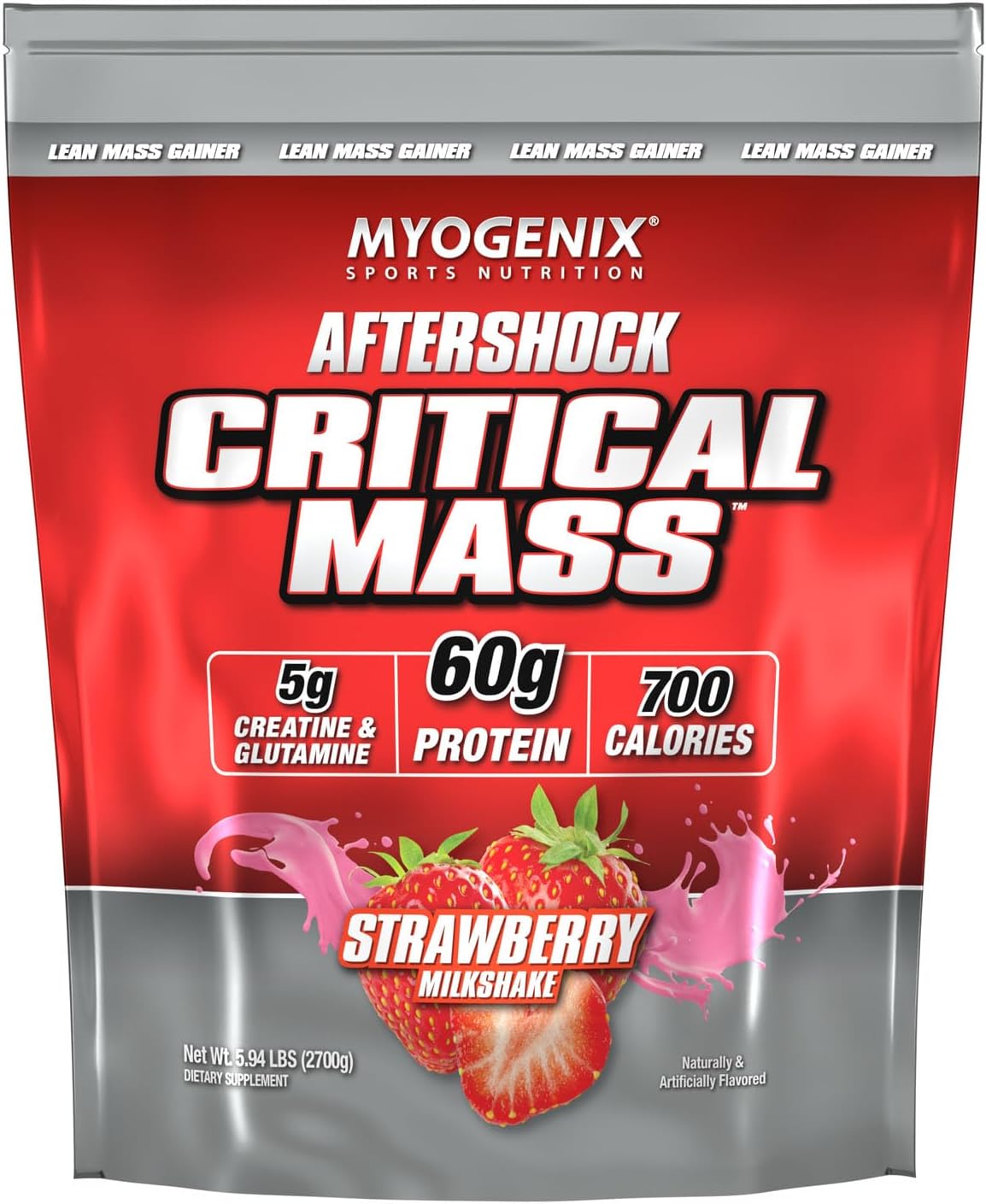 Myogenix Critical Mass Gainer – Muscle Mass Weight Gain Supplement, Zero Lactose Whey Protein Powder – Anabolic Whey Protein – Chocolate Milkshake (6.01 lbs)