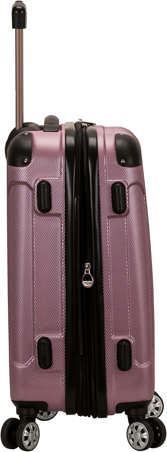 Rockland London Hardside Spinner Wheel Luggage, White, 3-Piece Set (20/24/28)