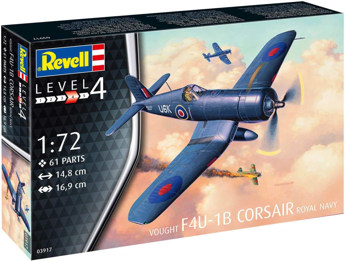 Revell 03917, Vought F4U-1B Corsair Royal Navy, 1: 72 Scale Plastic Model