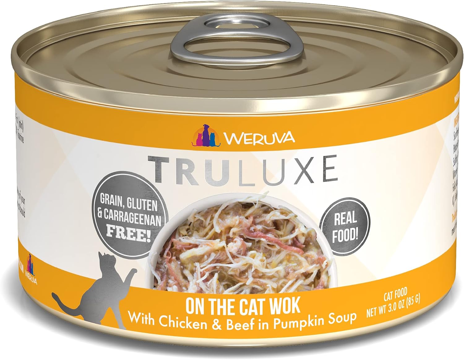Weruva TruLuxe Cat Food, Peking Ducken with Chicken Breast & Duck Breast in Gravy, 3oz Can (Pack of 24)