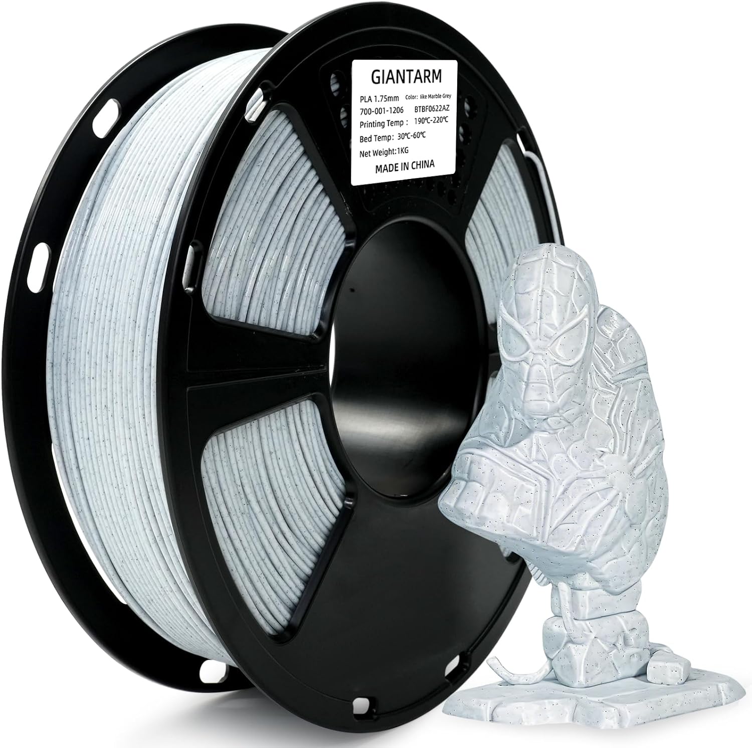 GIANTARM 3D Printer Filament, Silk Gold Pla Filament, 1Kg(2.2lbs) Spool, 1.75mm Dimension Accuracy +/- 0.03mm, 3D Printing Filament