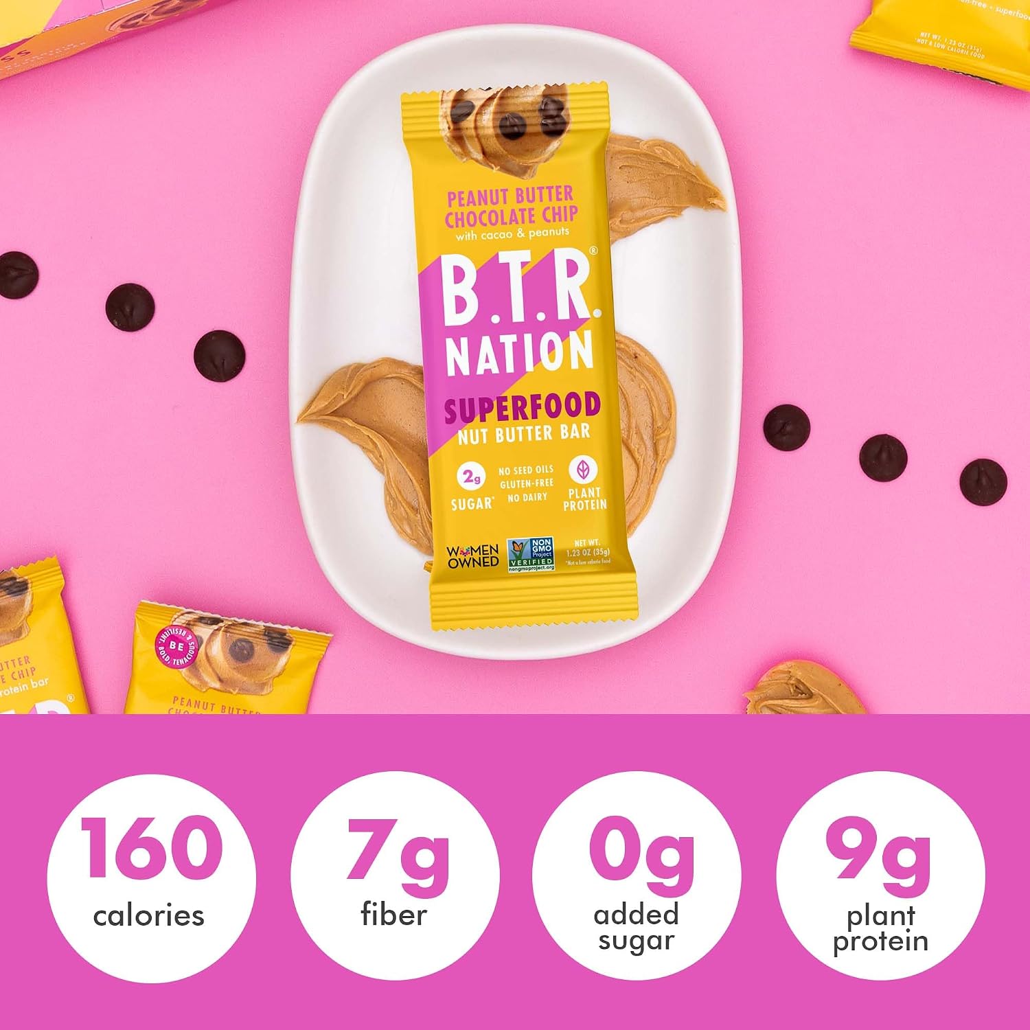 B.T.R Nation - Superfood Protein Bar Dark Chocolate - Vegan - 12 Bars