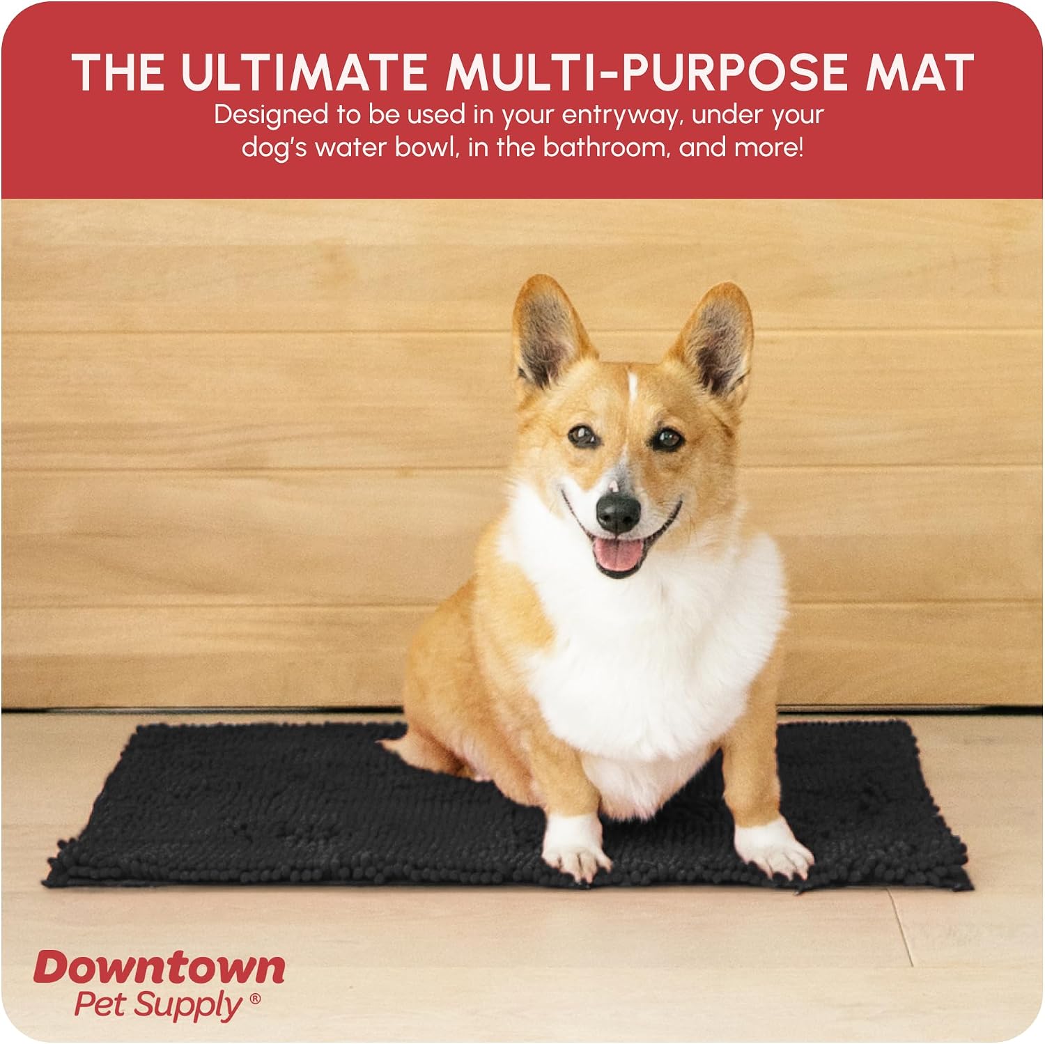 Dog Mud Mat, 31" x 20" Sage – Thick Microfiber Entry Rug for Snow, Mud & Salt – Absorbent, Quick-Dry, Washer-Safe & Non-Slip, Medium