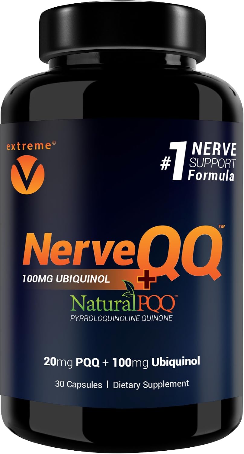 NerveQQ Ultra Advanced Formula Neuropathy Support - #1 Recommended Nerve Growth Factor (NGF) Health and Function. 100mg of Ubiquinol (QH) Plus