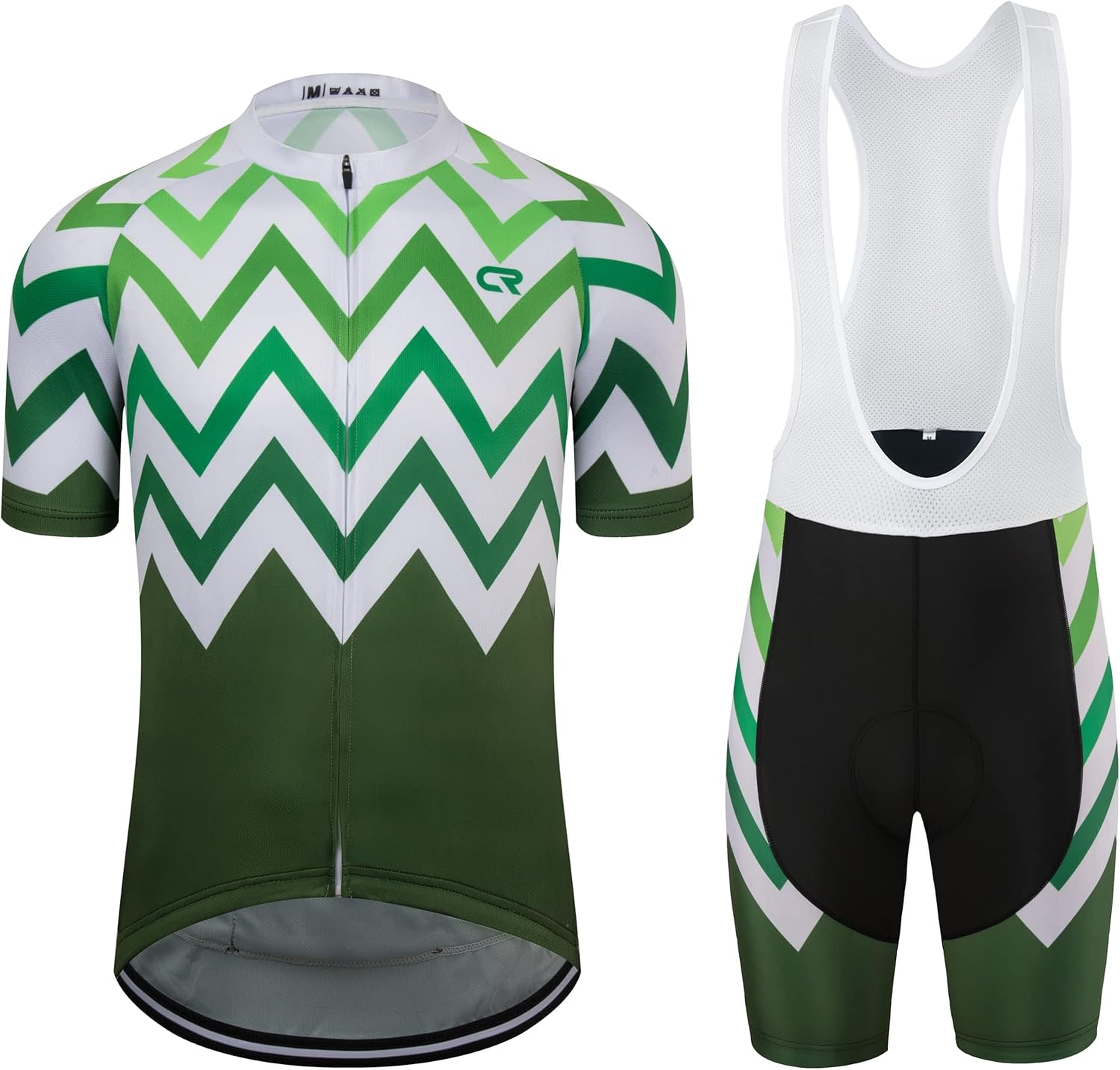 Coconut Ropamo CR Men's Cycling Jersey Set Road Bike Jersey Zipper Pocket Short Sleeves Cycling Kits Bib Shorts 3D Padded