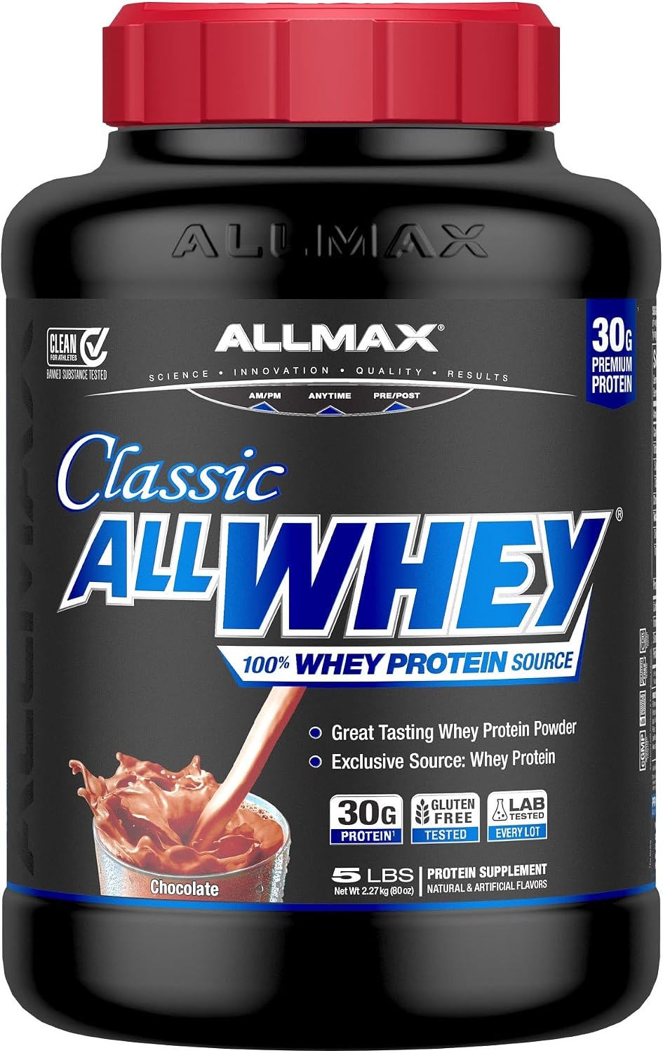 ALLMAX AllWhey Classic Whey Protein Powder, Chocolate, 5 lb