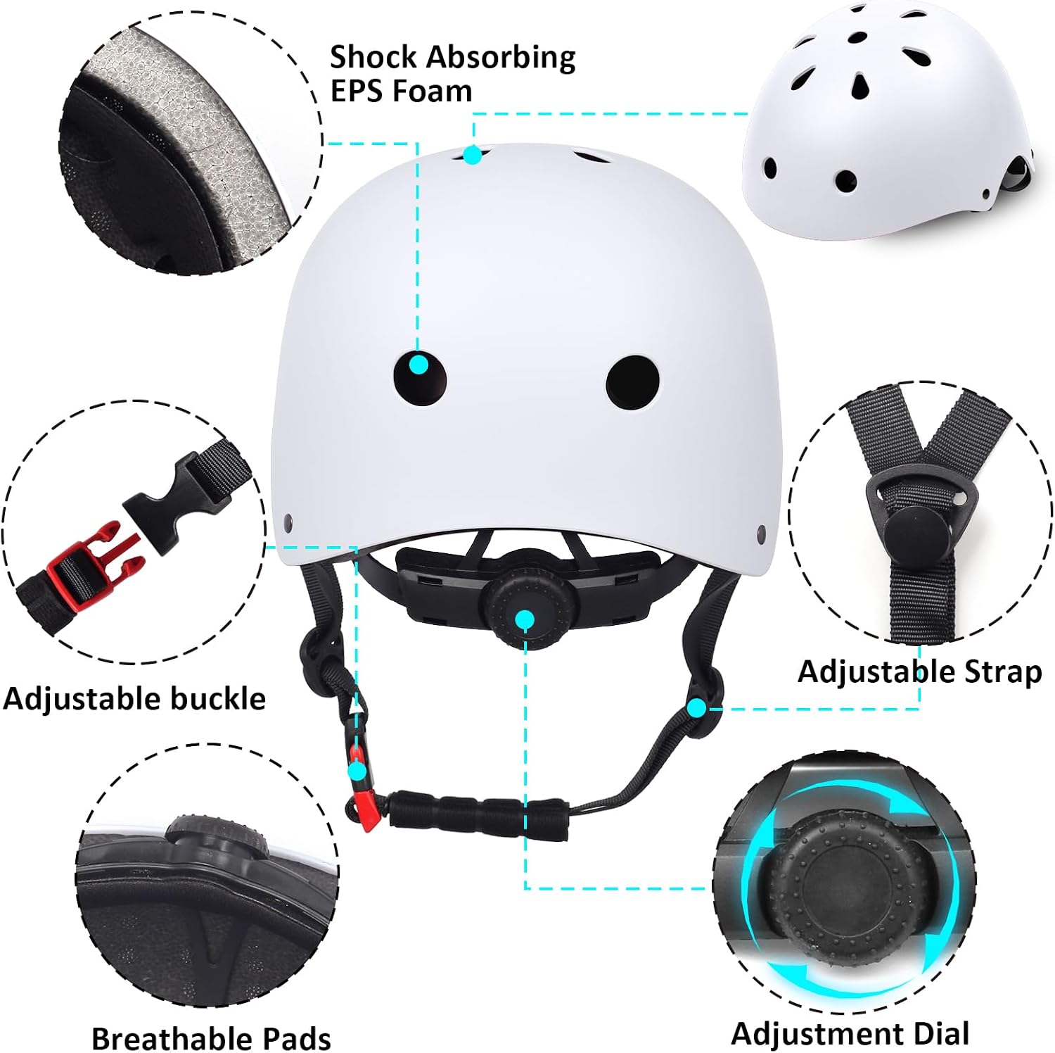 Kids Toddler Bike Helmet,2 Sizes for Youth Child Boys Girls