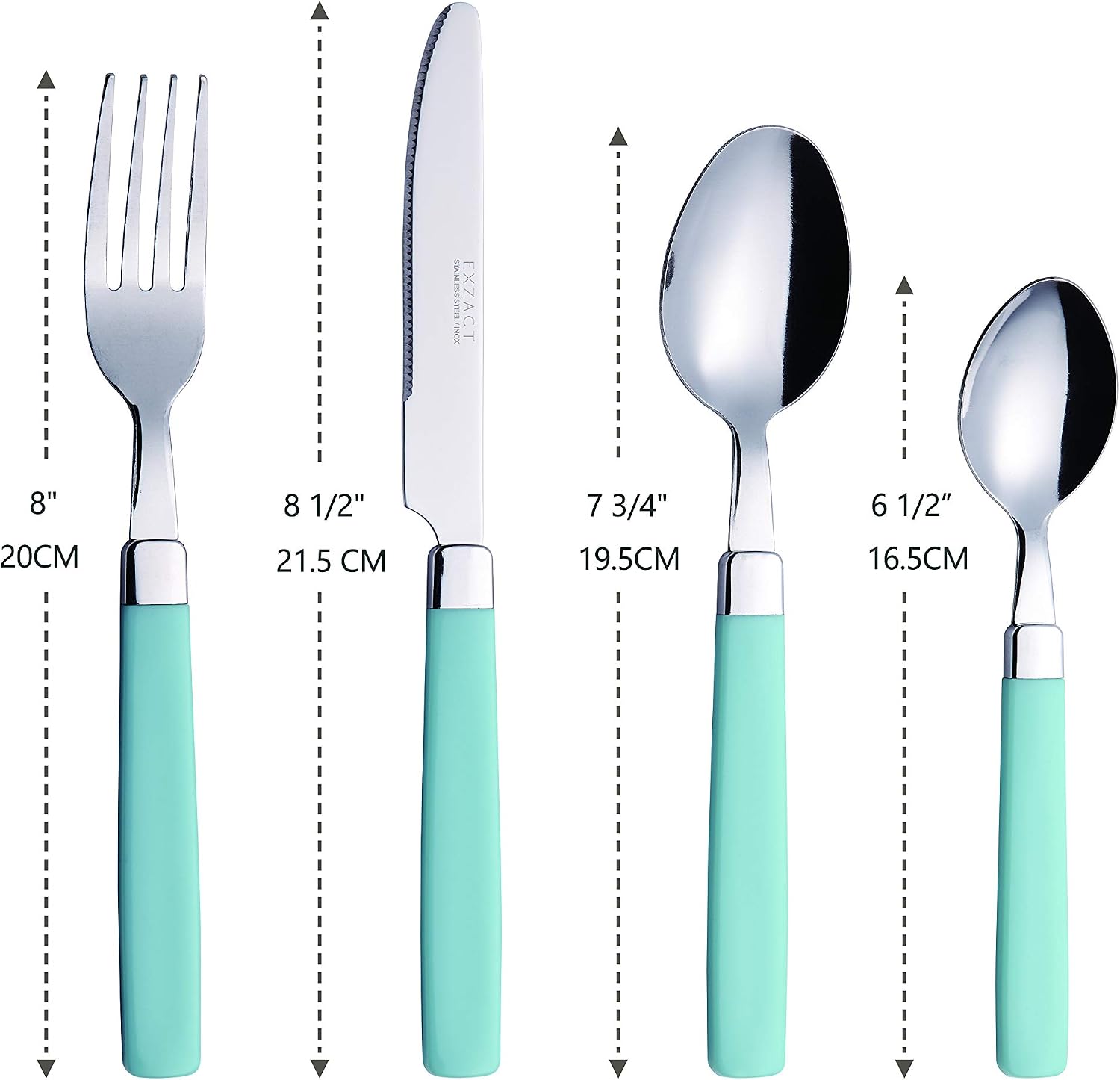 ANNOVA Silverware Set Stainless Steel Colorful Tableware Kitchen Flatware Set Utensils, Includes Dinner Knives, Forks, Spoons