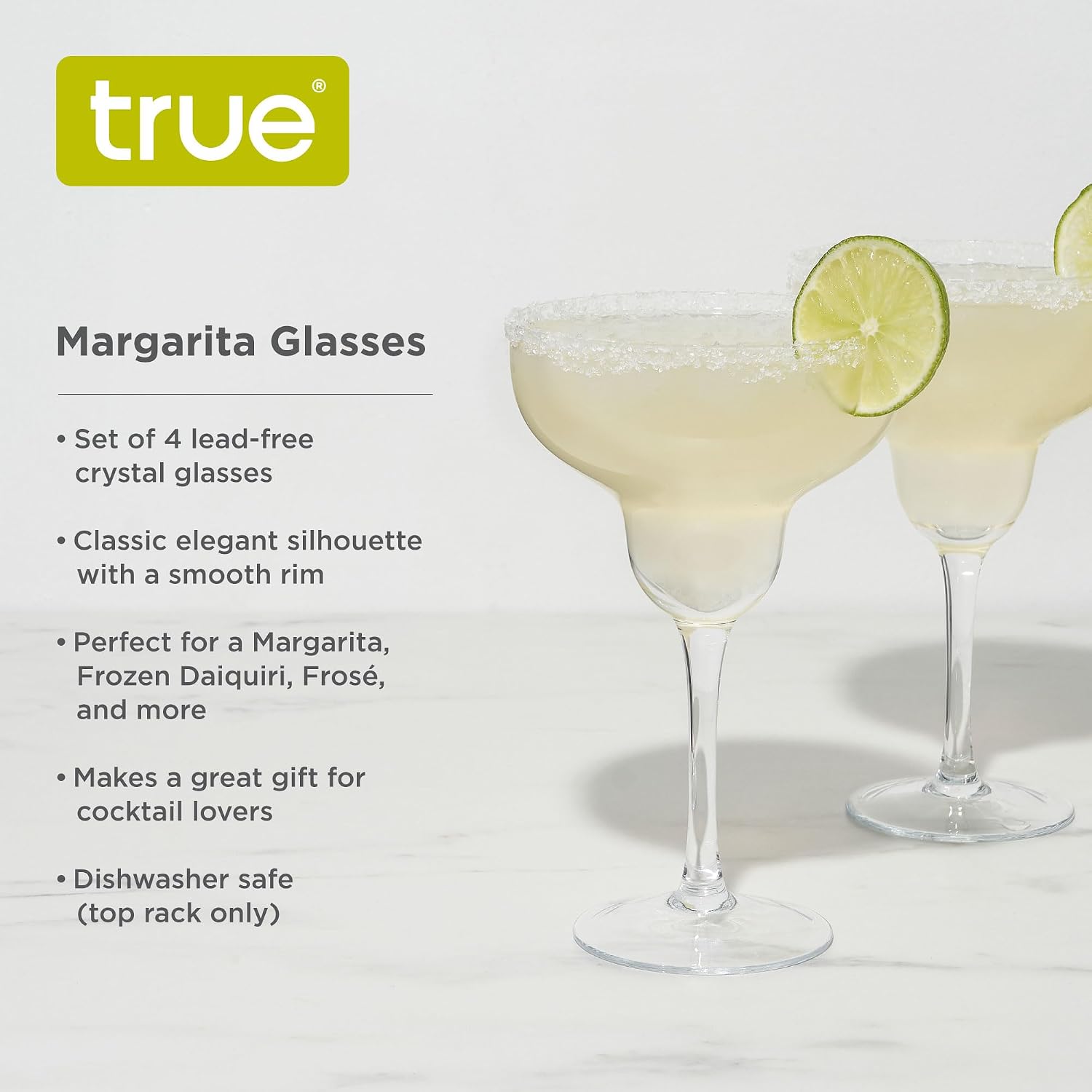 True Coupe Glass, Martini Glasses for Cocktail Party, Perfect for Espresso Martini, Manhattan, Champagne, Elegant 7 oz Glassware for Home Bars