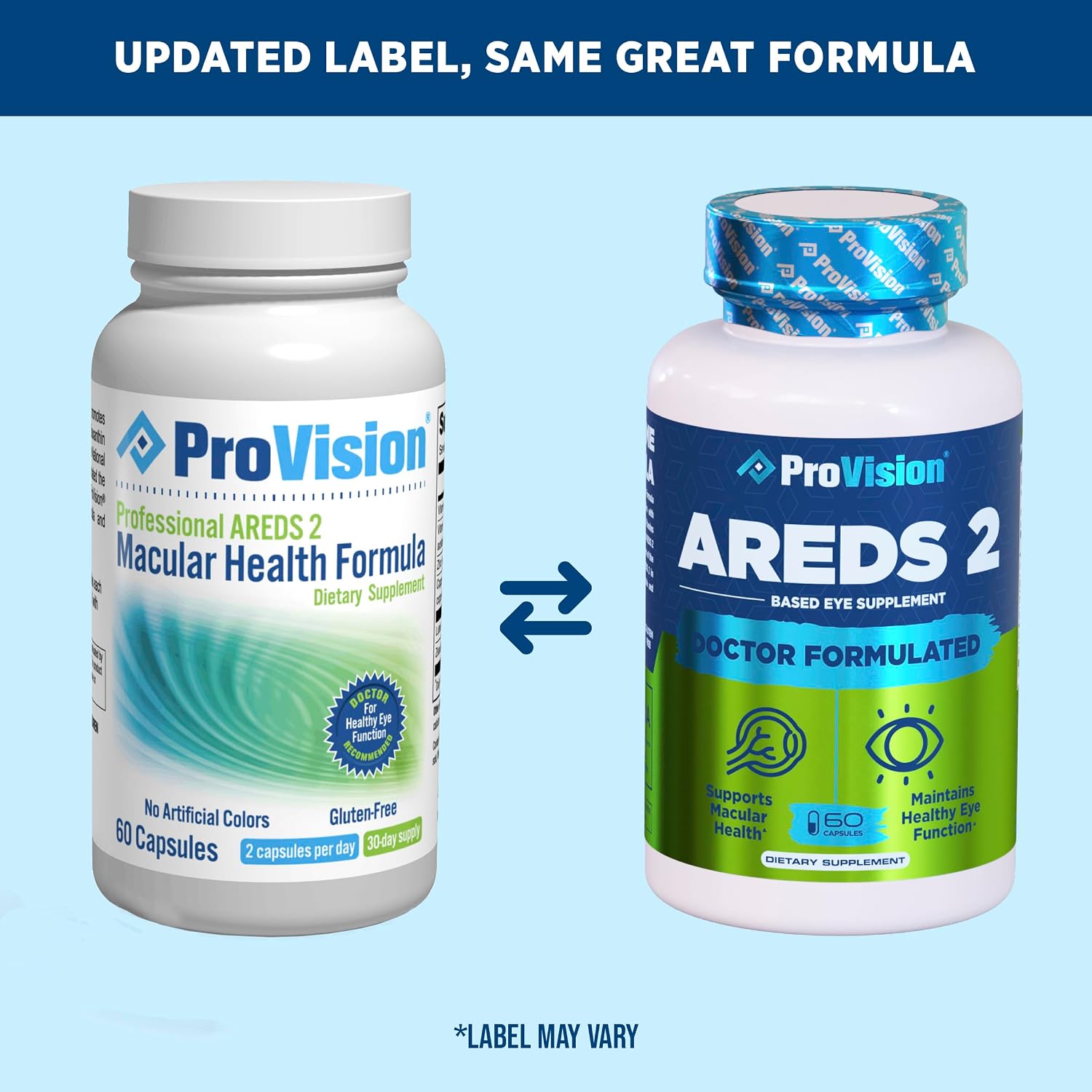 Provision AREDS 2 Eye Vitamins - Lutein and Zeaxanthin Complex, 60 Capsules | Doctor Formulated Vision Supplements for Adults with Vitamin C, E, Zinc