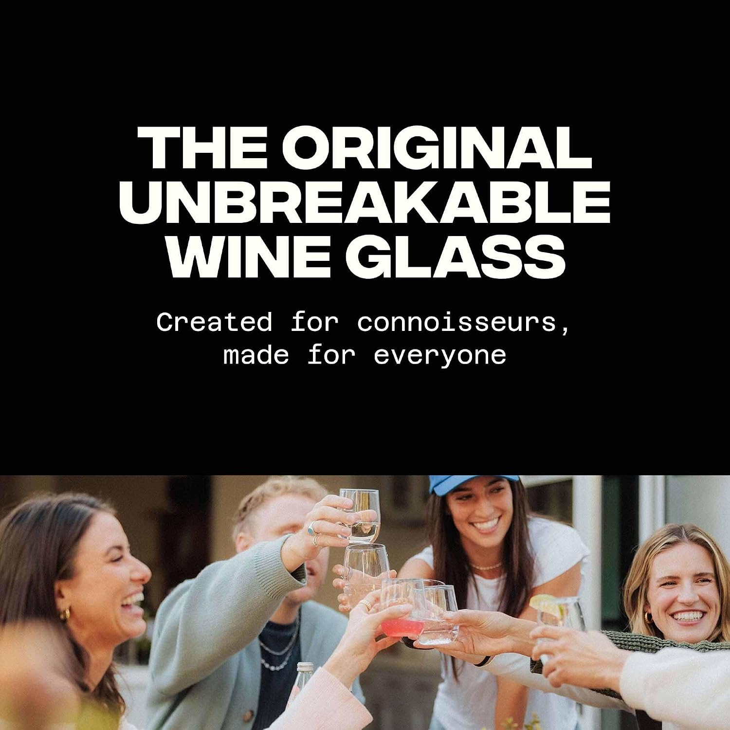 GOVINO Unbreakable Plastic Wine Glasses - Stemless Shatterproof Tritan Glassware, Fancy Cups That Look Like Glass, 12oz, Set of 4