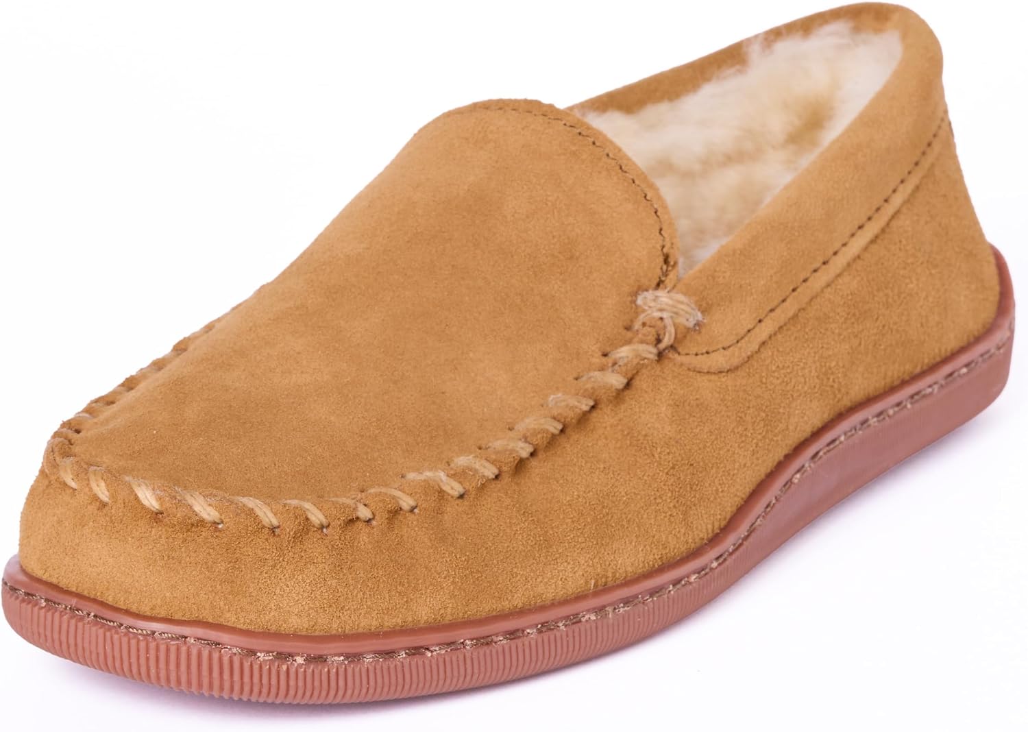 Minnetonka Men's Sheepskin Hardsole Slipper