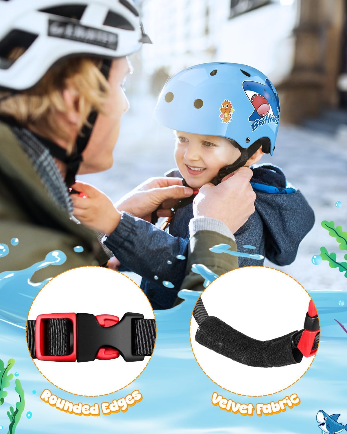 Besttravel Kids Helmet, Toddler Adjustable Kids Ages 3-8 Years Old Boys Girls Multi-Sports Safety