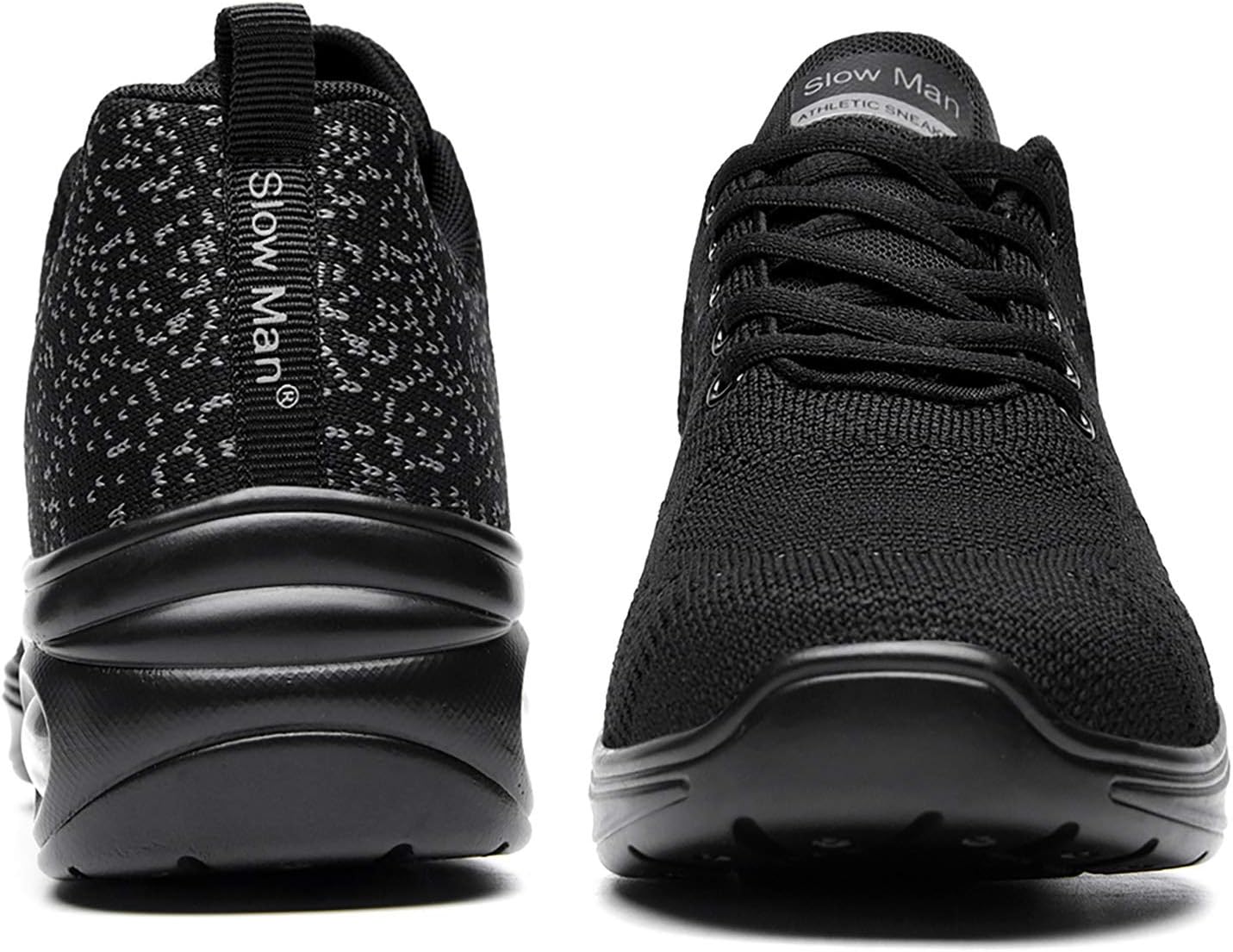 Slow Man Women's Jazz Shoes Lace-up Sneakers - Breathable Air Cushion Lady Split Sole Athletic Walking Dance Shoes Platform