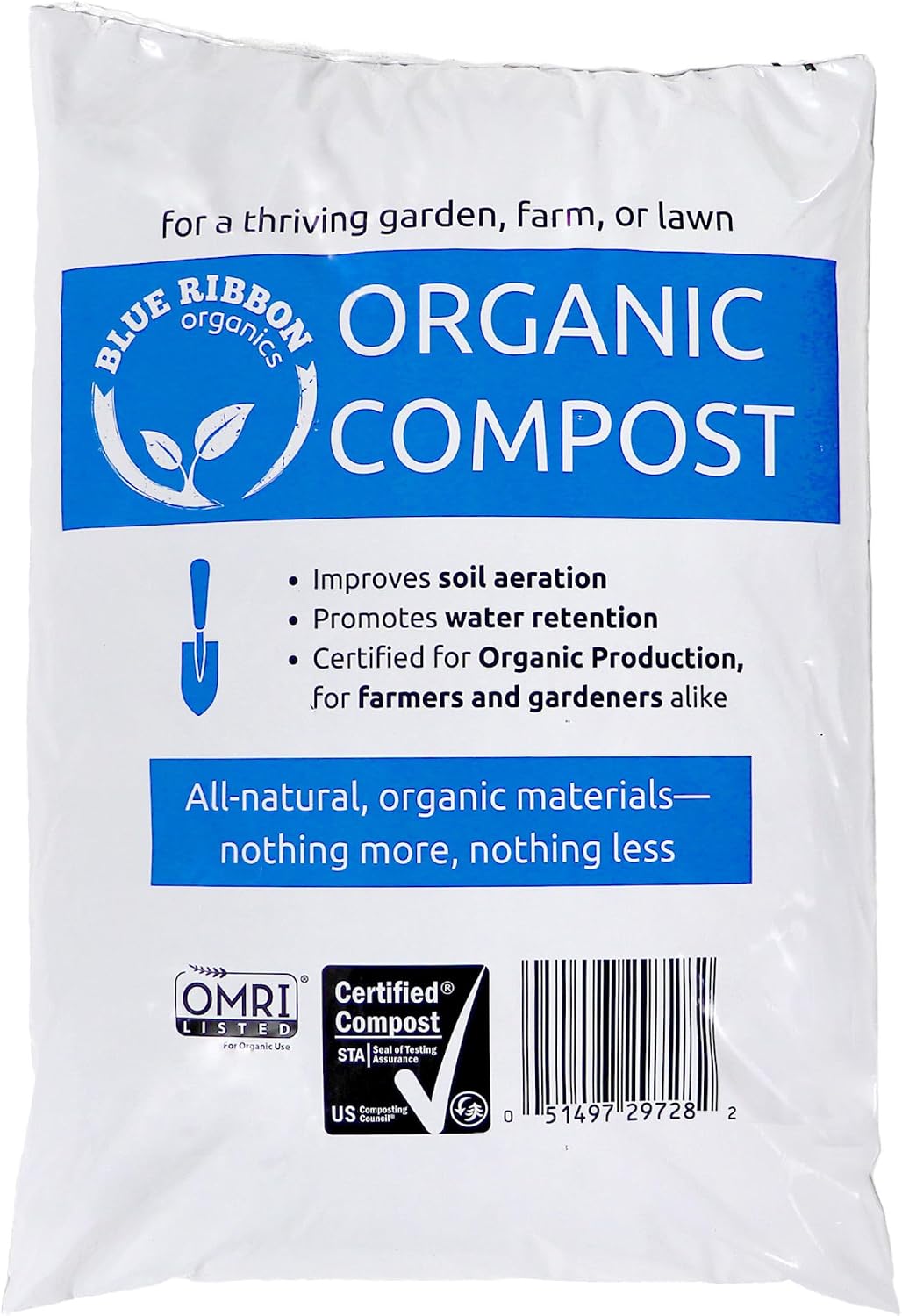 Ribbon Organics OMRI Certified Organic Compost Size: 7.9 Gallons, 32-35 Pound Bag