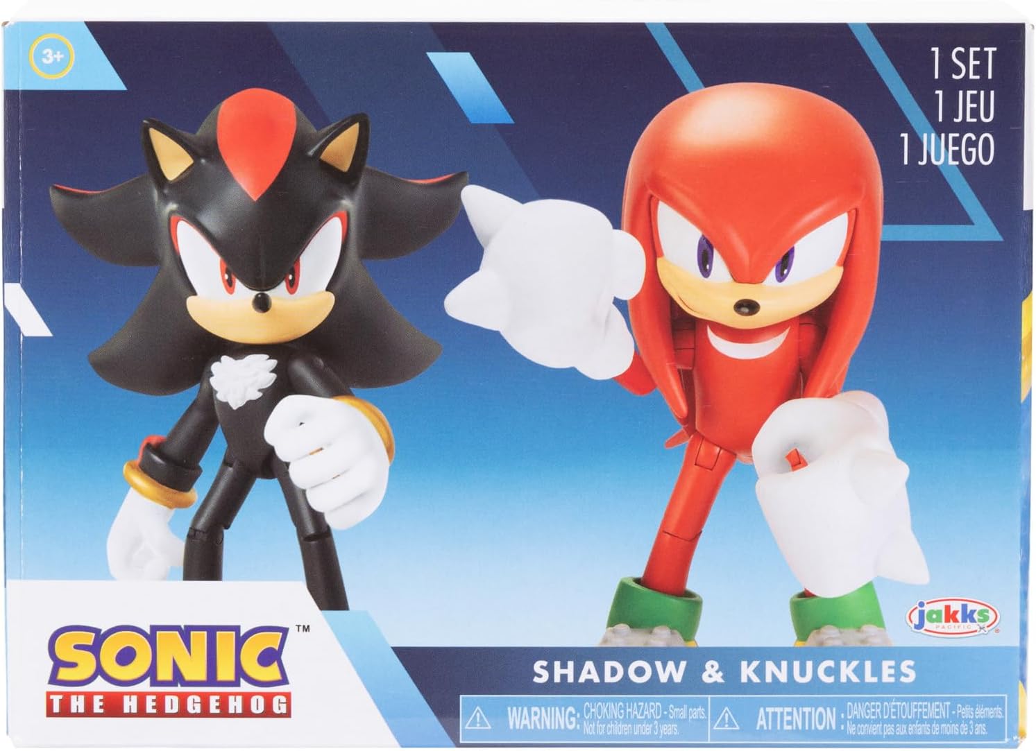 JAKKS Pacific Sonic The Hedgehog 4" Action Figure 2 Pack Knuckles & Shadow