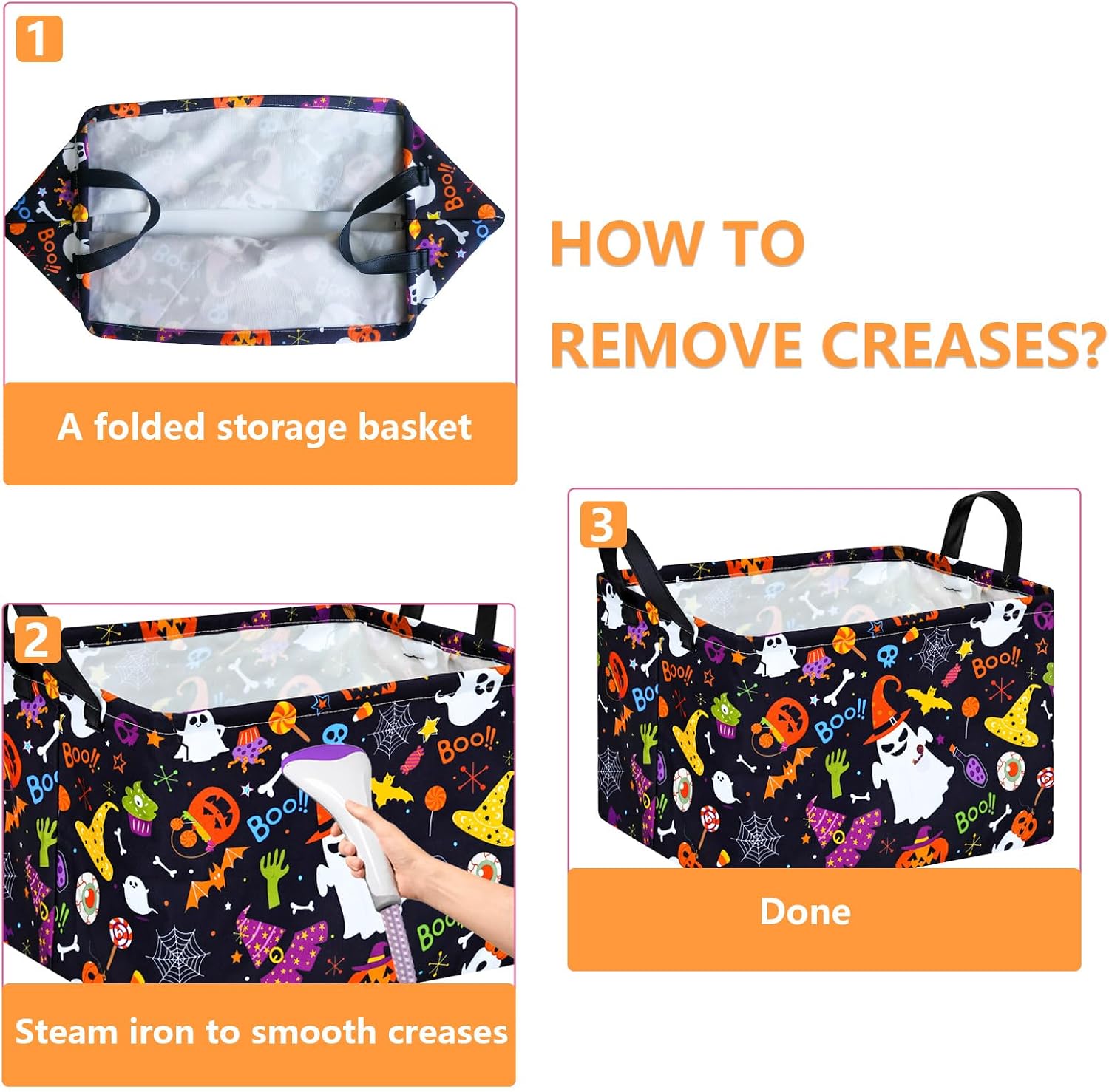 MAIZMZ Rectangular Storage Basket Collapsible Organizer Bin Waterproof Toy Box for Organizing Home/Dorm/Kitchen/Pet/Office/Closet/Shelf/Gift Baskets