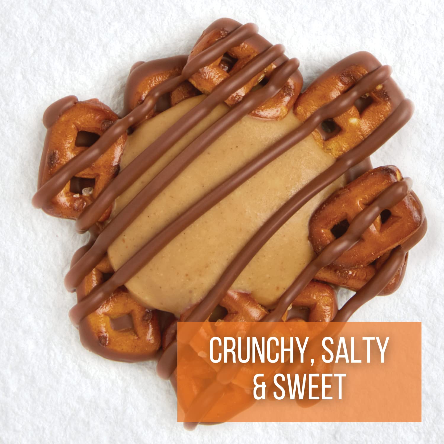Edward Marc Snappers Sweet Caramel & Pretzels Cluster - Crunchy Pretzel Snack With Milk Chocolate For Adults And Kids - 6 oz (pack of 1)
