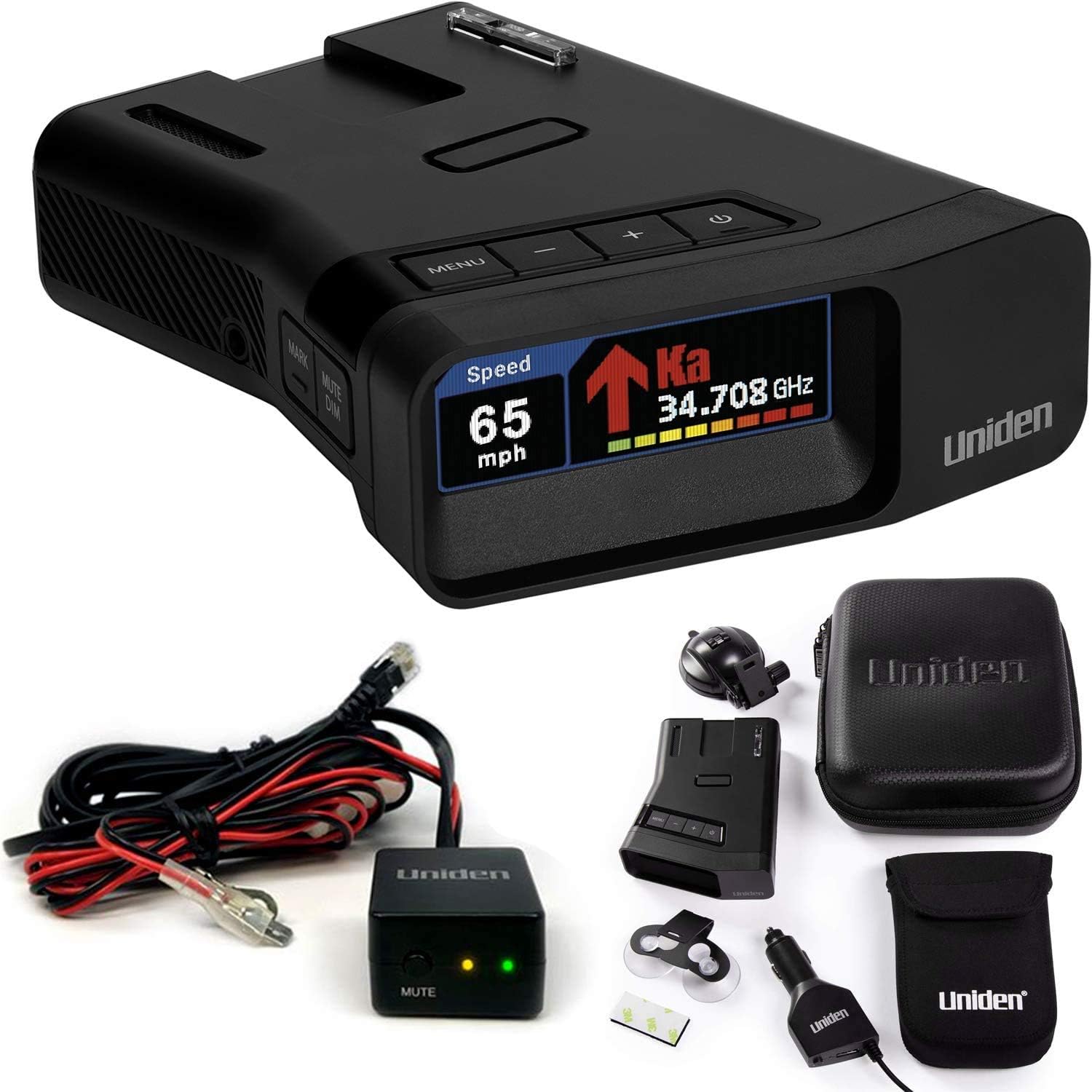 Uniden R7 Extreme Long-Range Laser-Radar Detector, Built-in GPS w/ Real-Time Alerts, Dual-Antennas Front & Rear w/Directional Arrows, Voice Alerts
