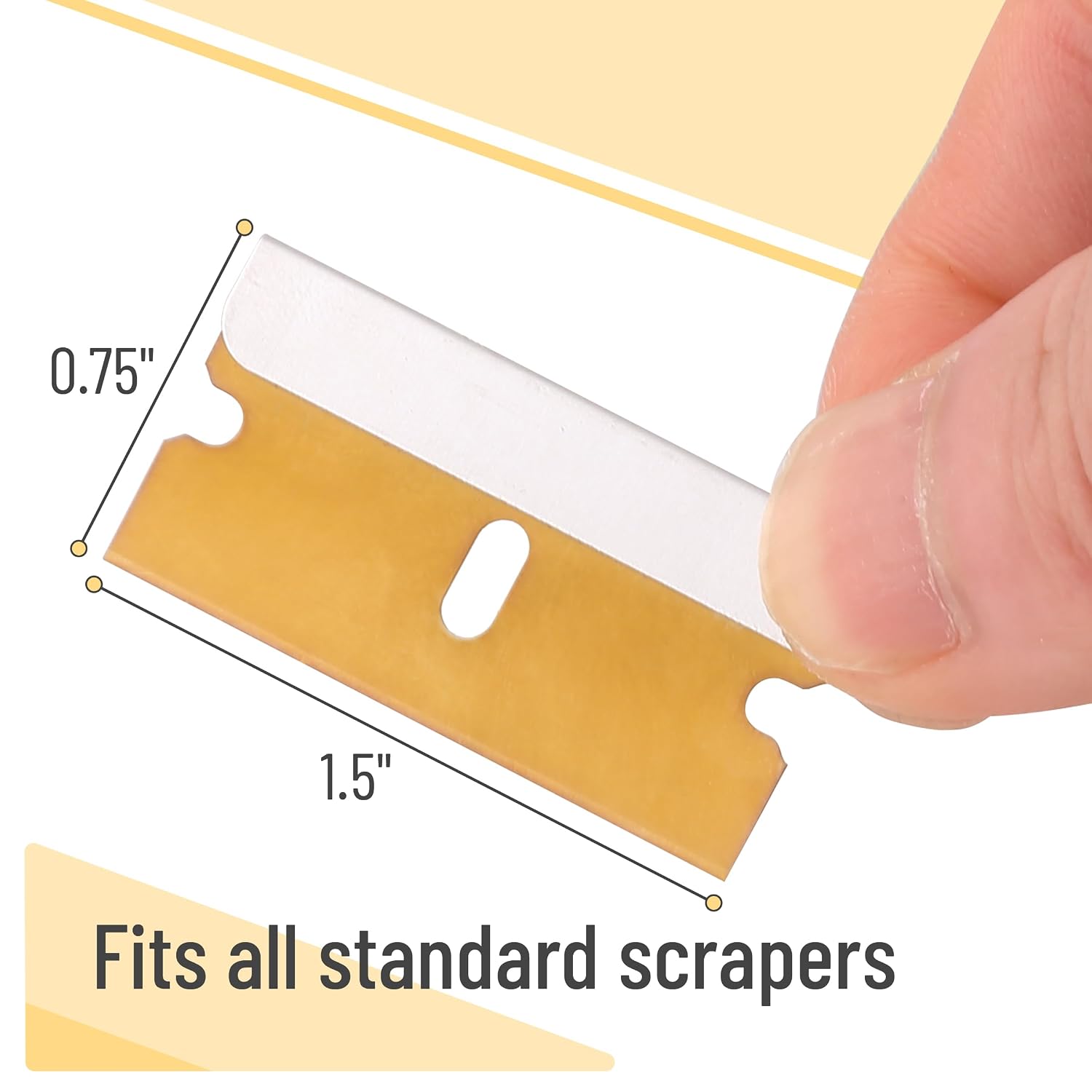 Bates- Razor Blades, 50 pcs, Carbon Steel Flat Scraper Blades