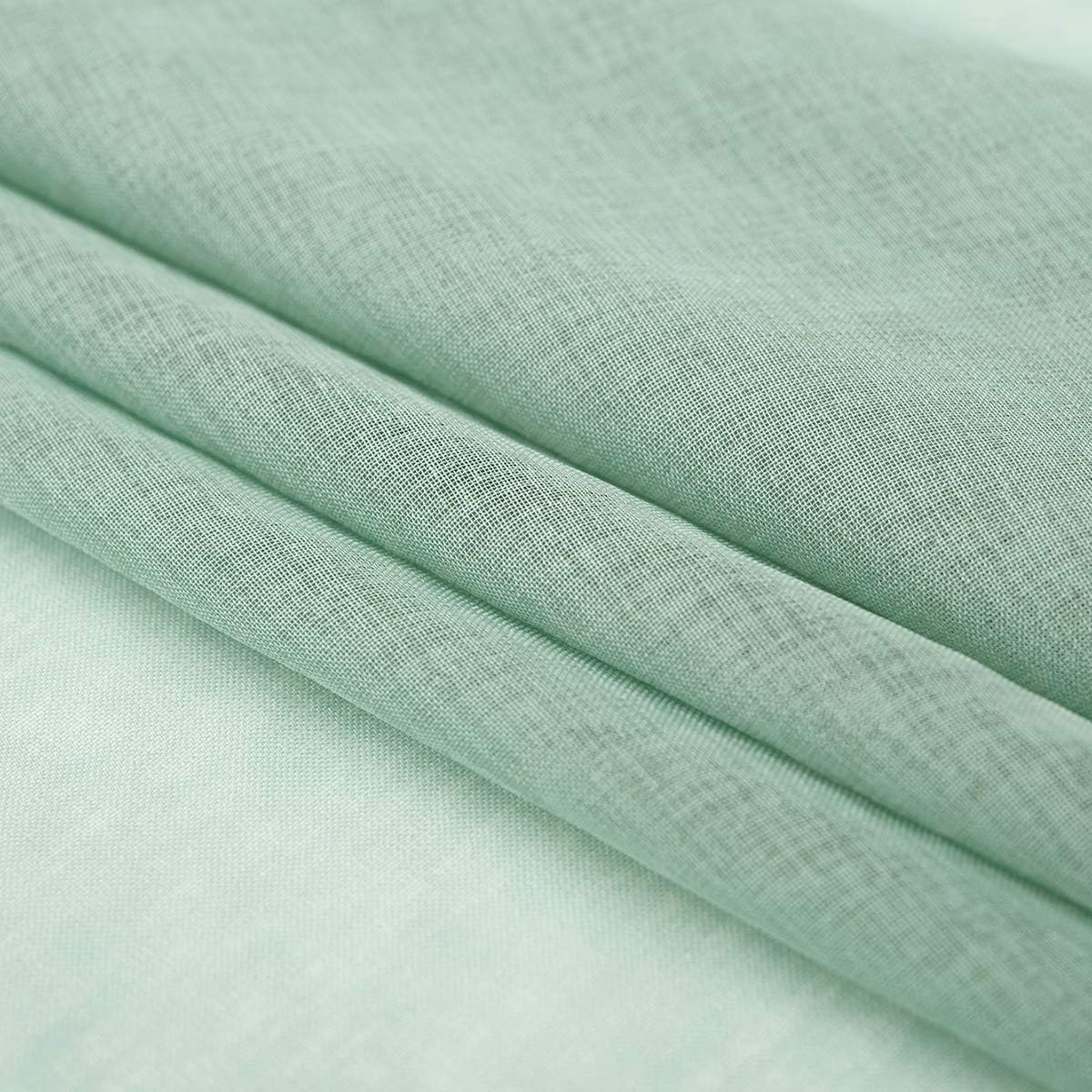 Off White Semi Sheer Curtains 72 Inches Long Faux Linen Off White Sheers Curtain for Bedroom Living Room Girls Kids Room 2 Panels 52x72 Inch Length