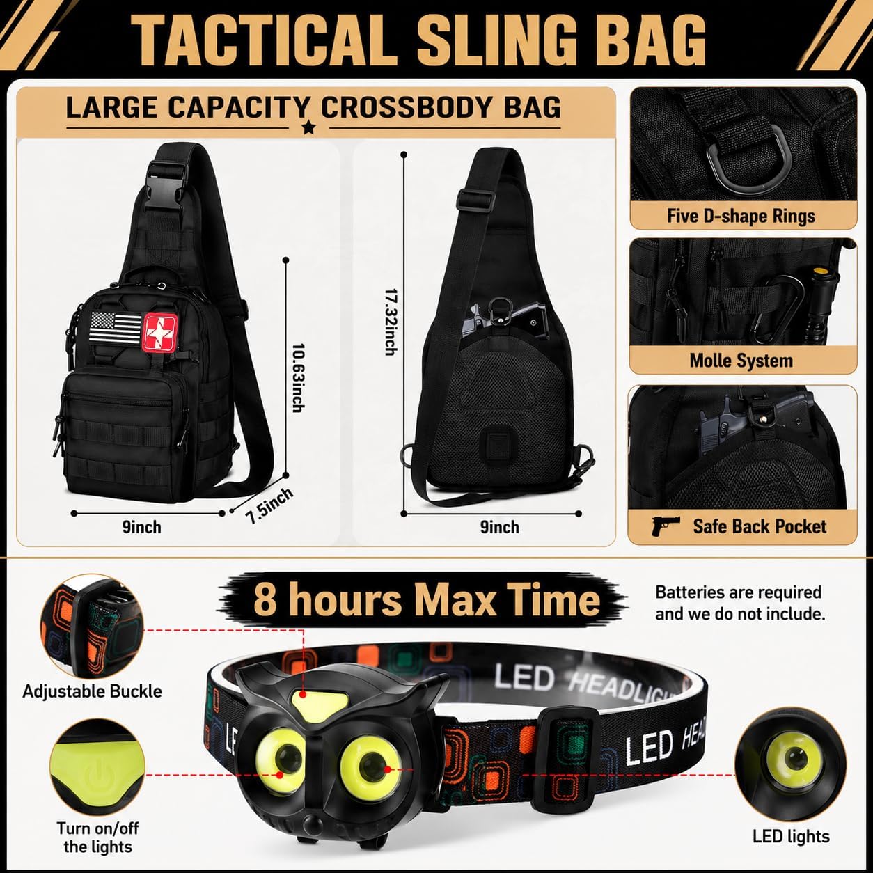 Survival Kit, 294 Pcs Survival Gear Emergency Supplies First Aid Kit | Emergency Survival Kit Camping Essentials Hiking Gear Bug Out Bag