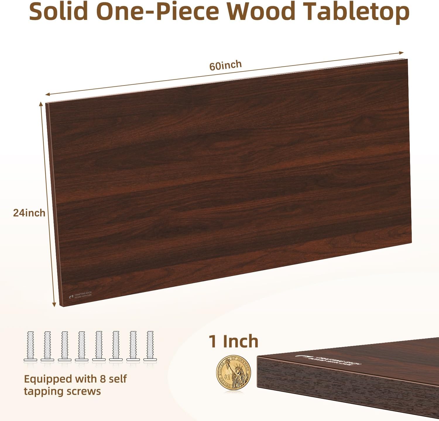 Rectangular Wood Table Top, 71x32x1 in Solid One-Piece Workbench Top | Wood Table Top Particle Board For Standing Desk, Home Office DIY Countertop, Washer Dryer, Coffee Bar And Workbench Use