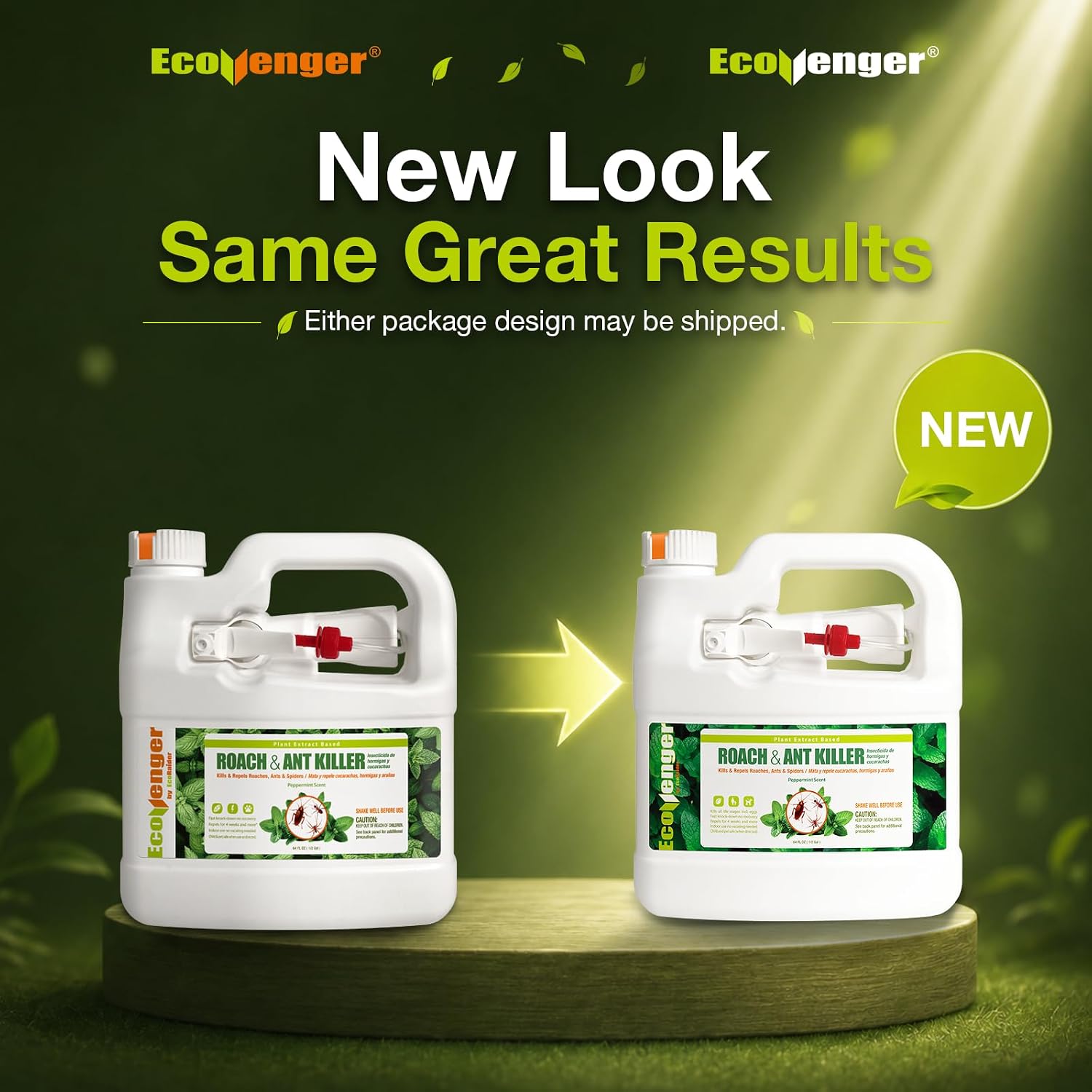 EcoVenger® Roach and Ant Killer 16 oz | Kills on Contact | Extended 4-Week Deterrence | Peppermint Scent | Child and Pet Safe