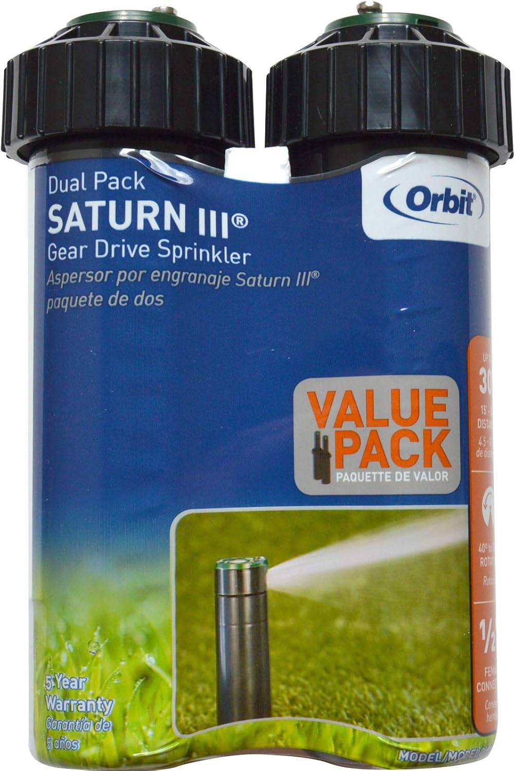 Orbit 55461 Voyager Screw Top Gear Drive Rotor Water Sprinkler Head