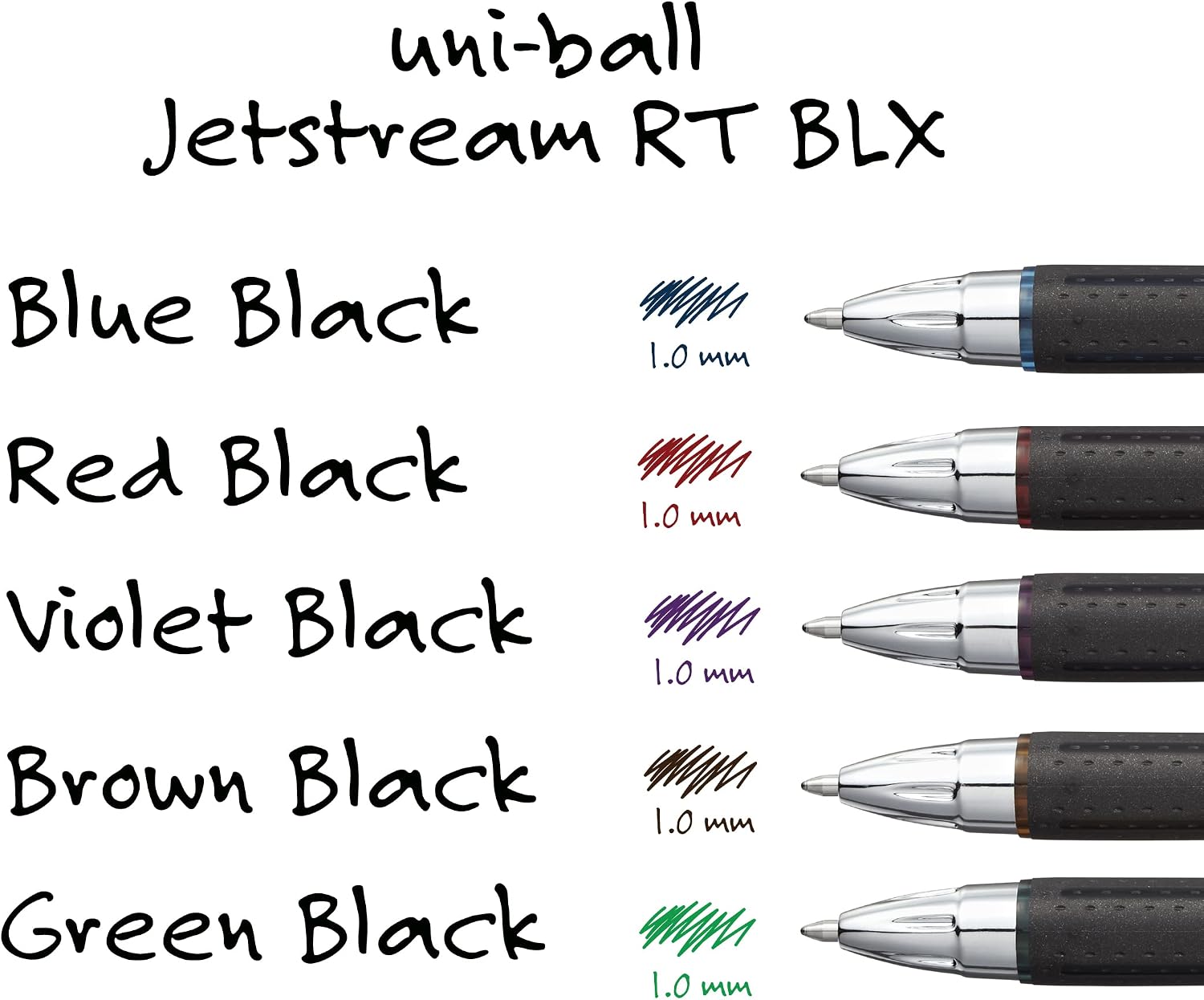 uniball™ Jetstream RT Ballpoint Pens, Black, 1.0mm Medium Point, 12 Count
