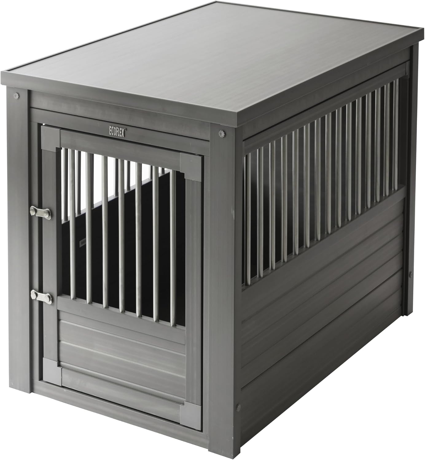 New Age Pet ecoFLEX Pet Crate/End Table, Small, Grey, Model:EHHC405S
