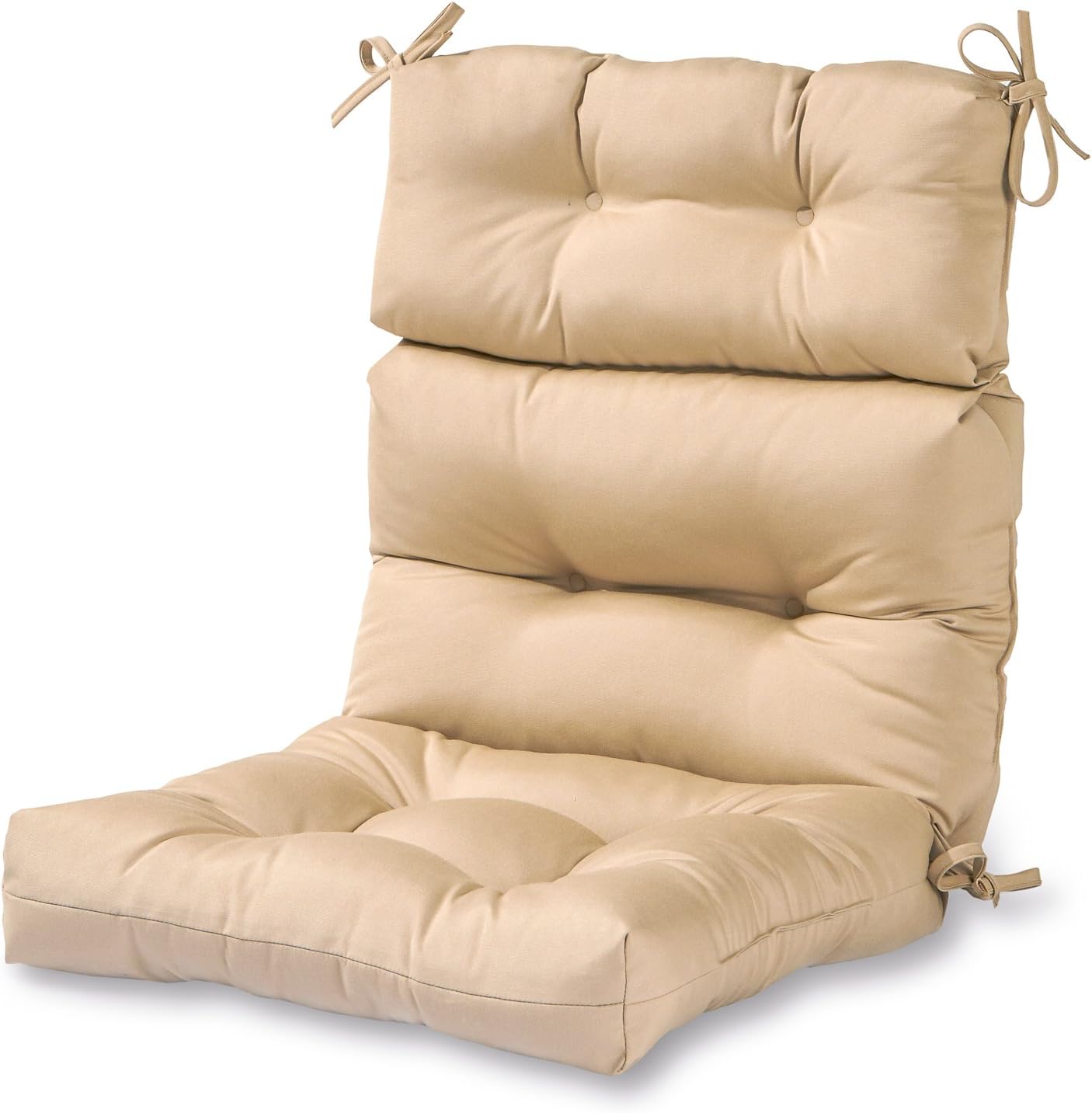 Greendale Home Fashions Outdoor 44x22-inch High Back Chair Cushions (Set of 2), Cement
