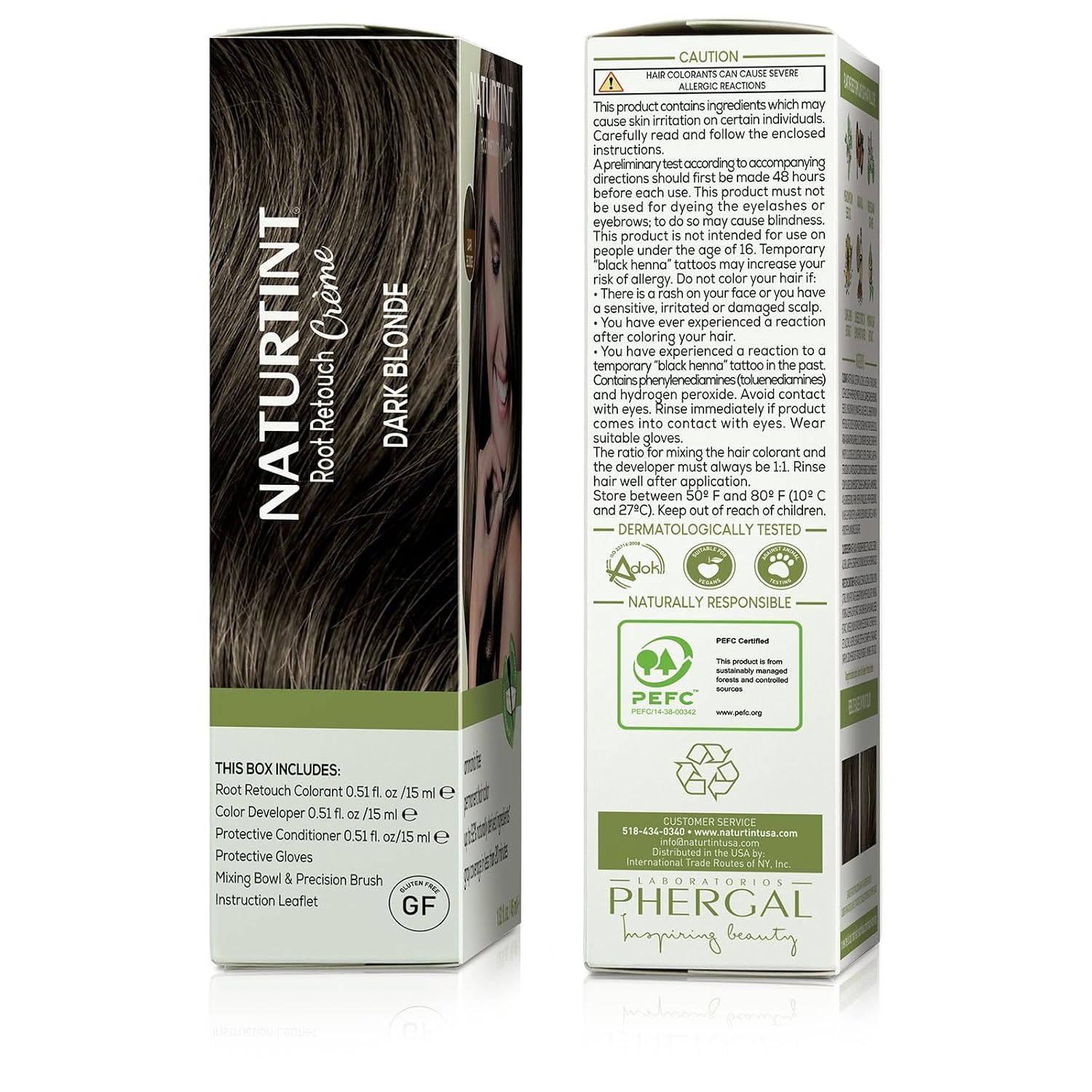 Naturtint Light Brown Root Retouch Crème Permanent Hair Color - Ammonia Free, Conceal Grays, No Artificial Scent, 1.52 Fl Oz