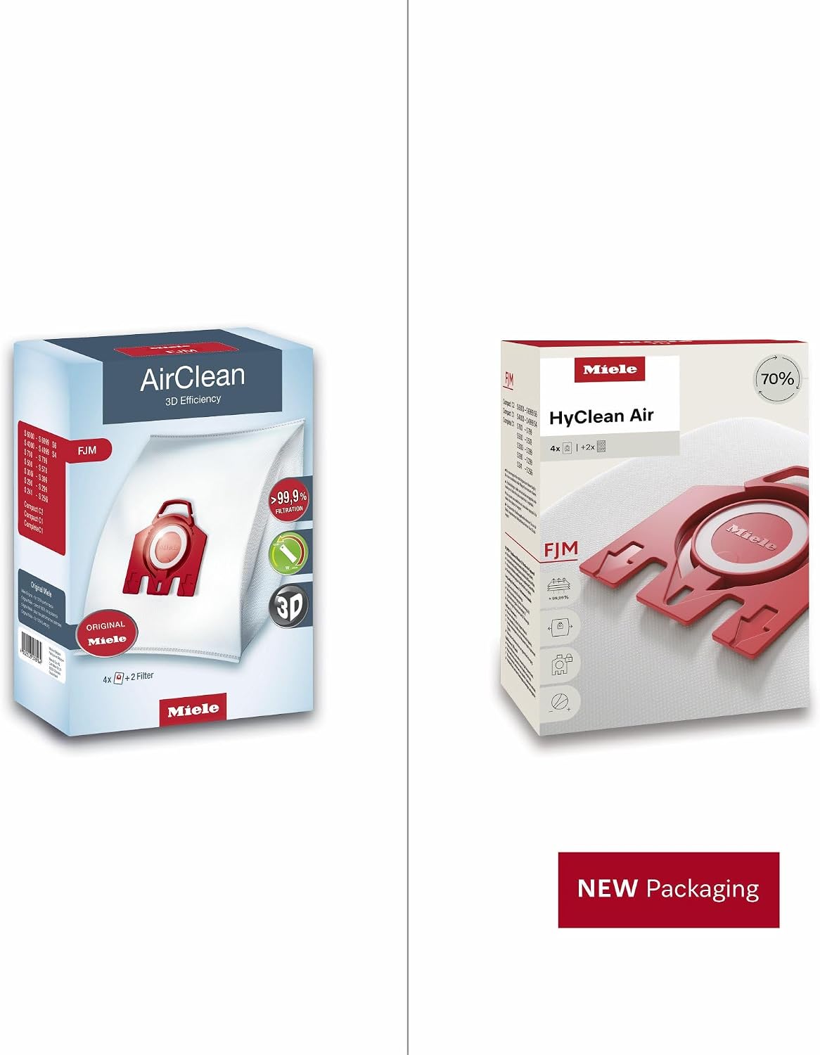 Miele FJM Vacuum Cleaner Bags, XL-Pack for Select Canister Vacuums