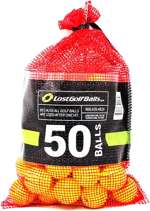 Yellow Premium Brand Golf Balls 50 Pack (50BKT-PLYL-3-COM), One Size