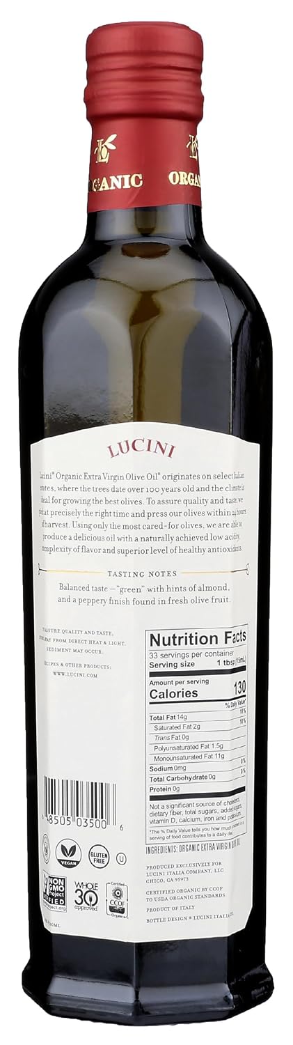 Lucini, Extra Virgin Olive Oil Collection (Premium Select Organic, 500 mL (Pack of 1))
