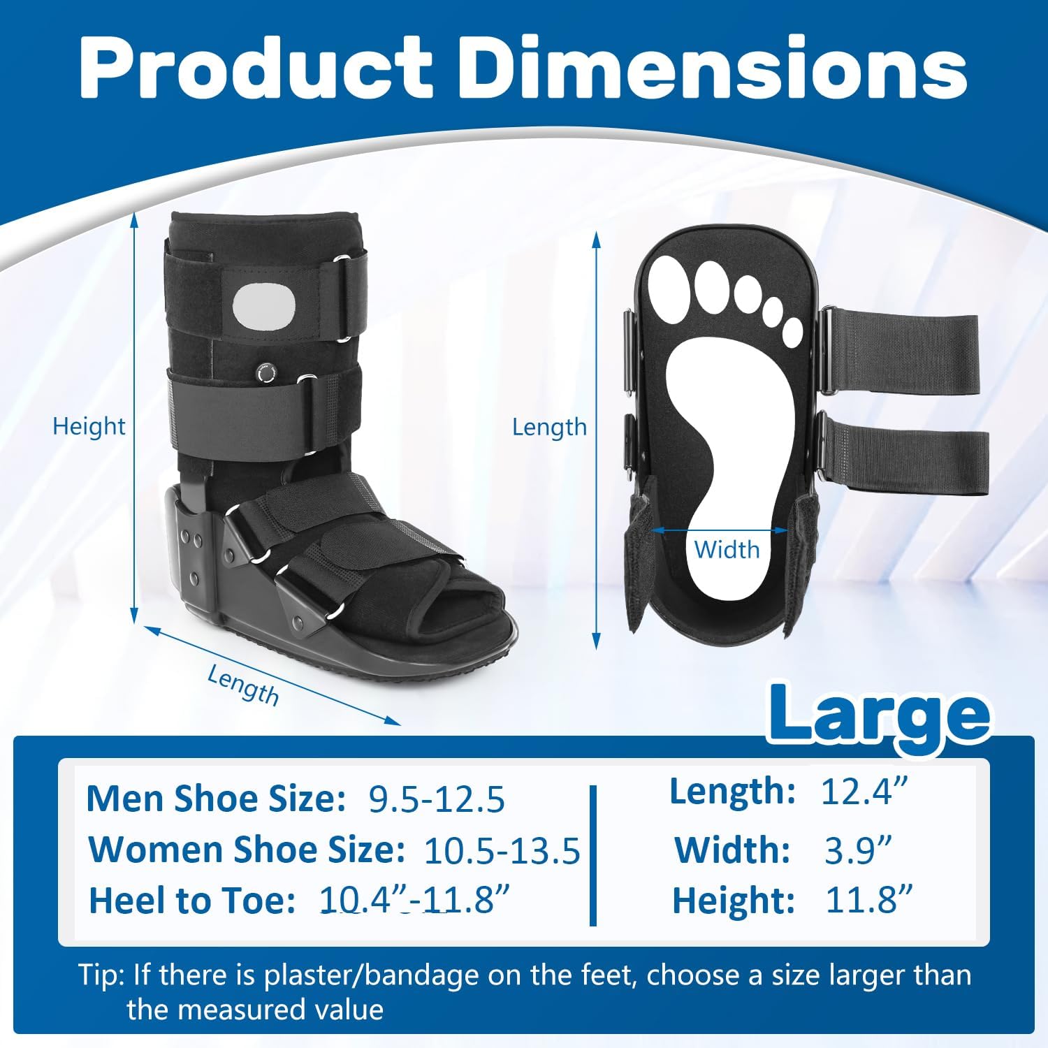 kefit Walking Boot Fracture Boot for Broken Foot, Sprained Ankle-Medium