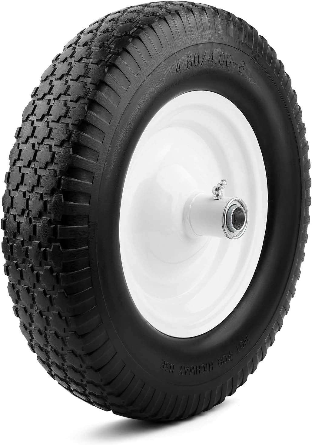 Wheelbarrow Tire - FLAT FREE- Never have a Flat Again - Universal Fit - 10 Year Warranty - Industrial Grade