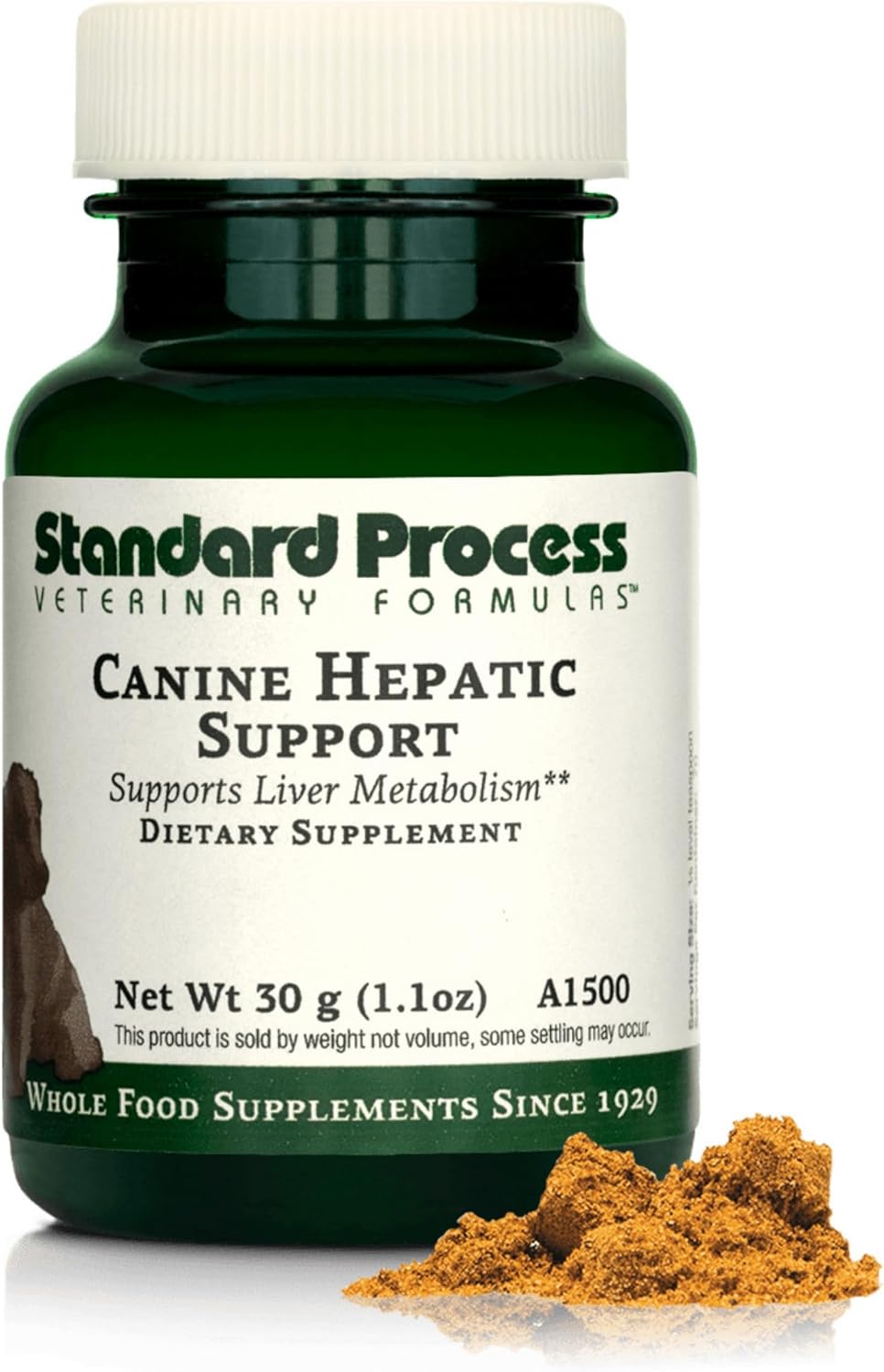 Standard Process Canine Hepatic Support - Dog Supplement to Aid Liver Health - Hepatic Immune Function & Liver Metabolism Support Supplement - Powder Supplement for Dogs - 110 g