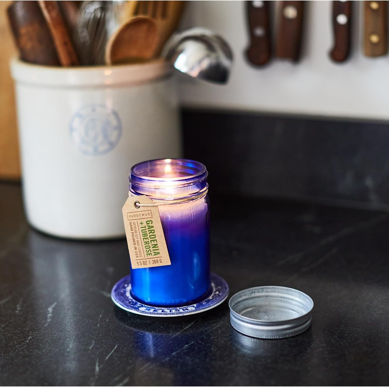 Paddywax Relish Soy Wax Artisan Candle, Balsam + Fir, 9.5 oz | Scented Candle in Glass Jar with Lid