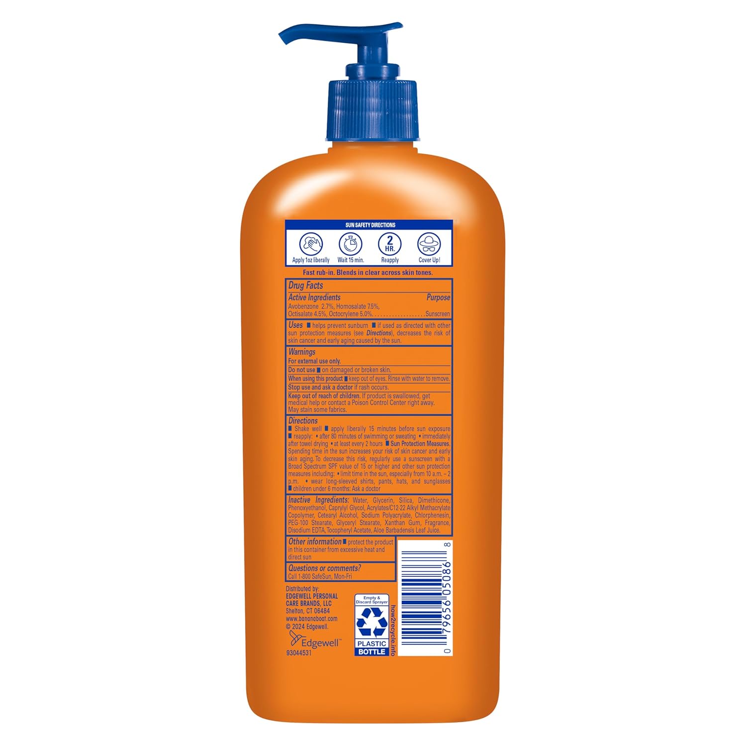 Banana Boat Sport SPF 50 Sunscreen Lotion, 8 Fl Oz