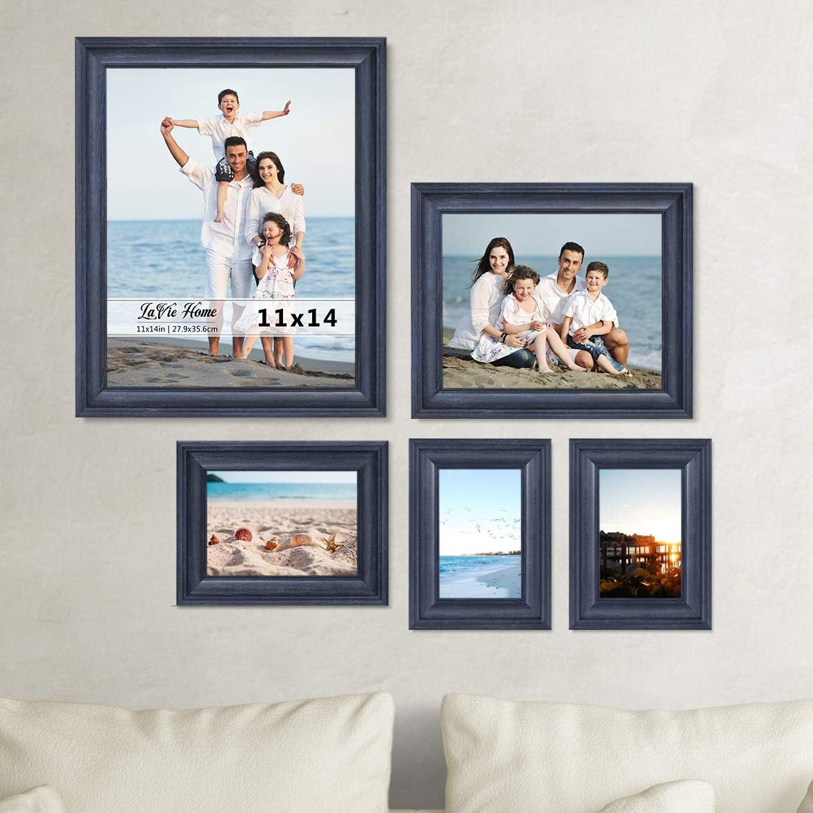 LaVie Home 8x8 Picture Frames (1 Pack, Gold) Square Photo Frame Set with High Definition Glass for Wall Mount & Table Top Display