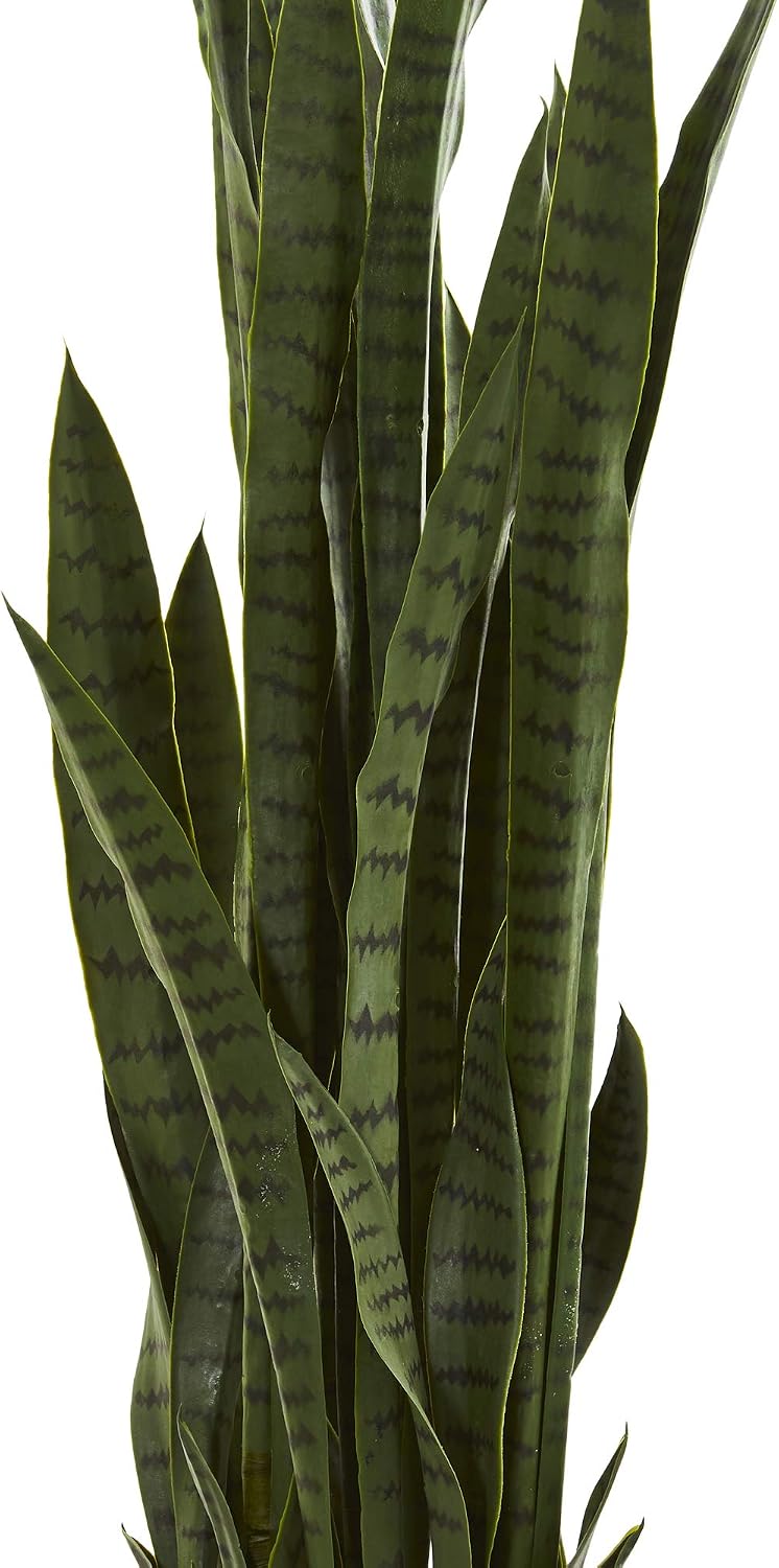 Nearly Natural 48 in Artificial Sansevieria Snake Plant with Pot